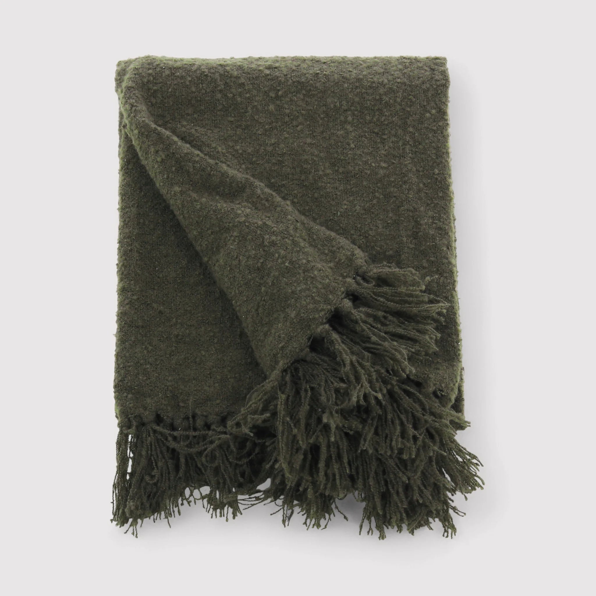 Keten - Coperta decorativa verde muschio per divano o letto