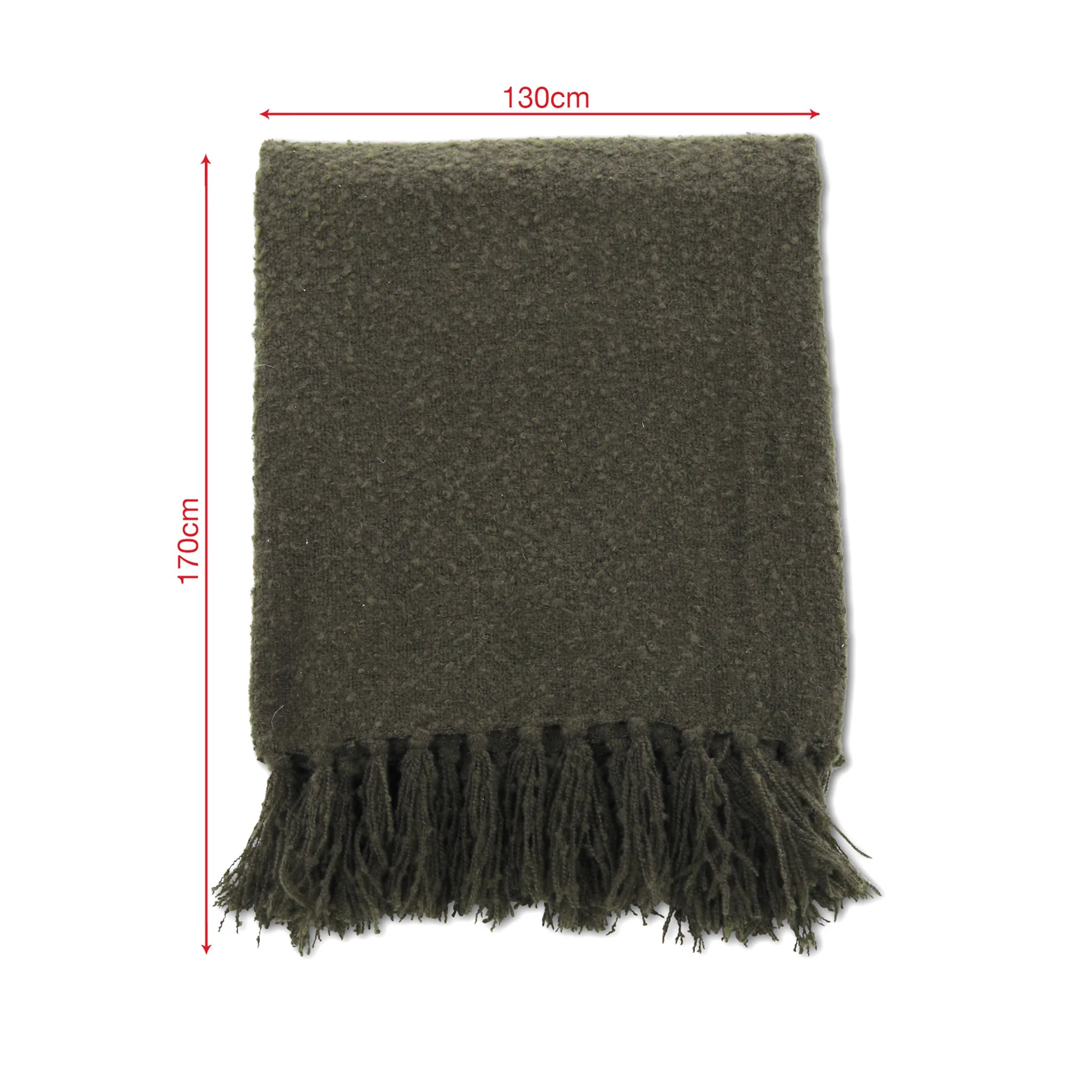 Keten - Coperta decorativa verde muschio per divano o letto