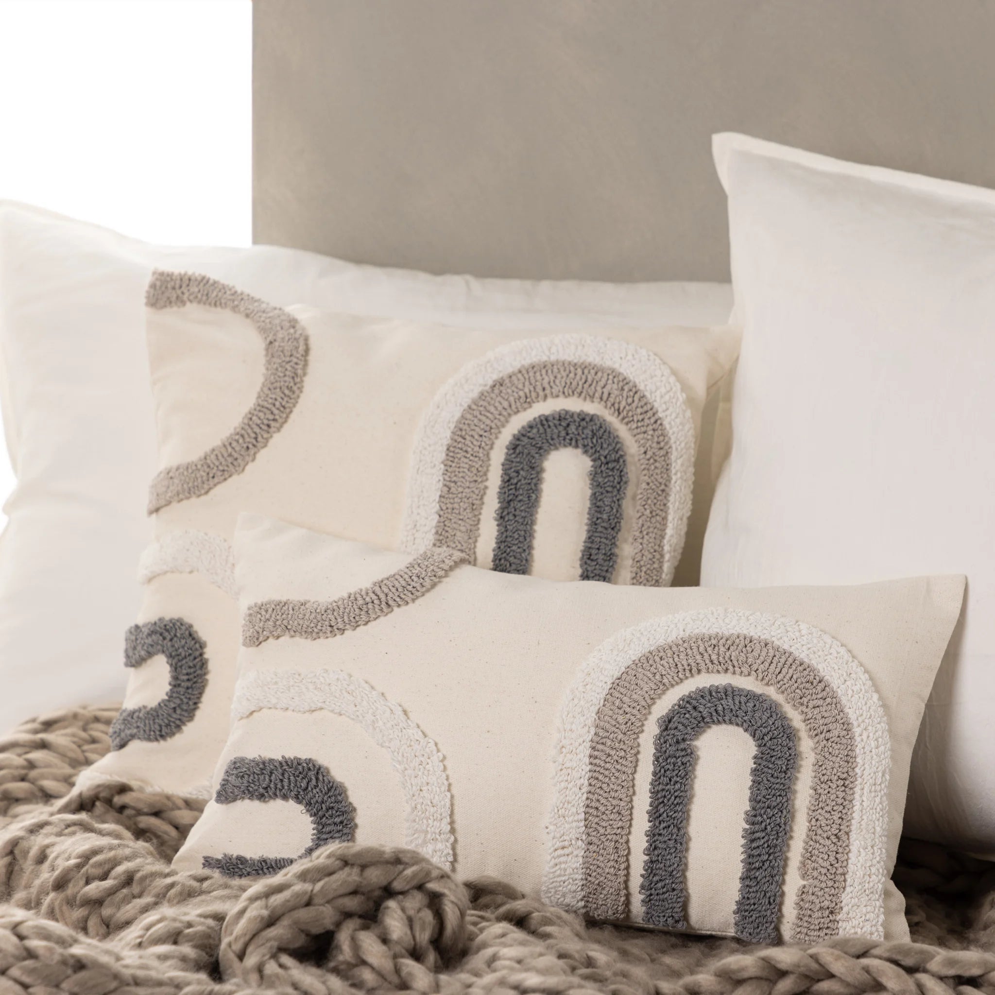 Ripsalis - Federa per cuscino da divano beige 30x50 cm