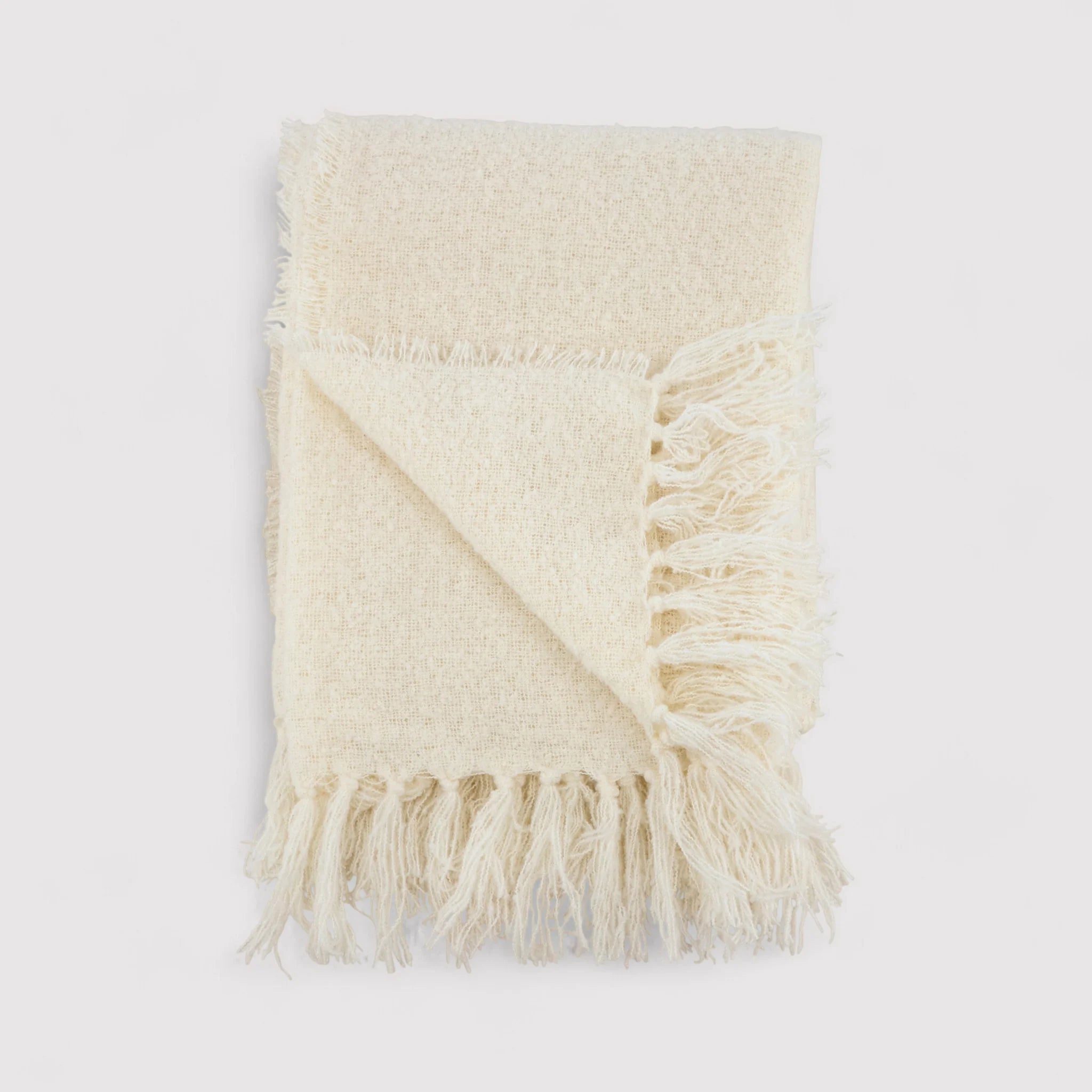 Cyperus - Coperta bianca da decorazione per camera o salotto