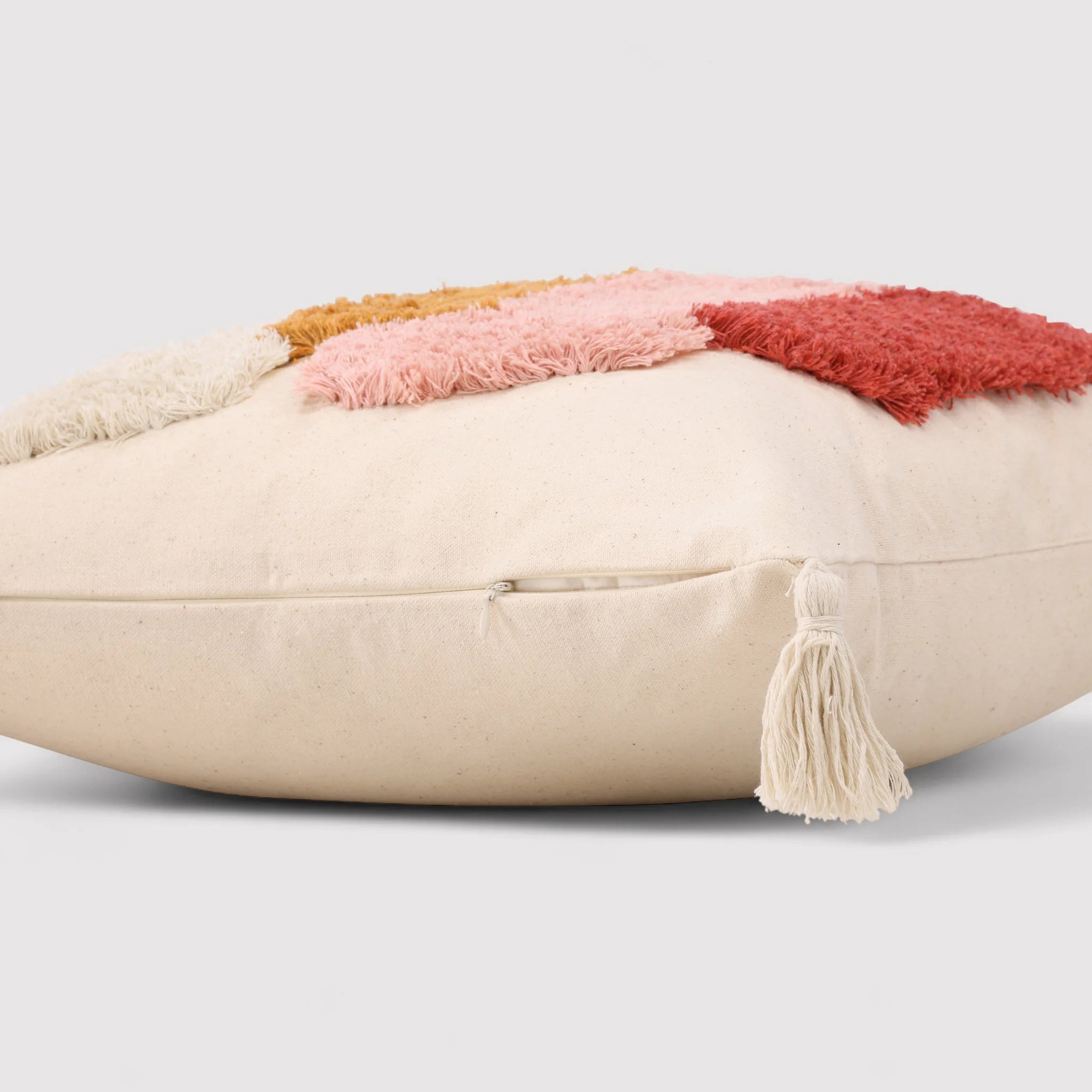 Salvadora - Federa per cuscino quadrato con frange 45x45 cm