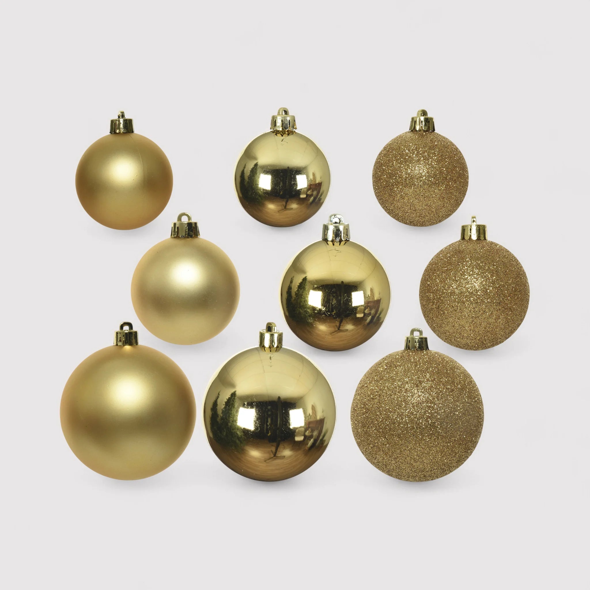 Shamel - 26 palline di Natale dorate per addobbare albero