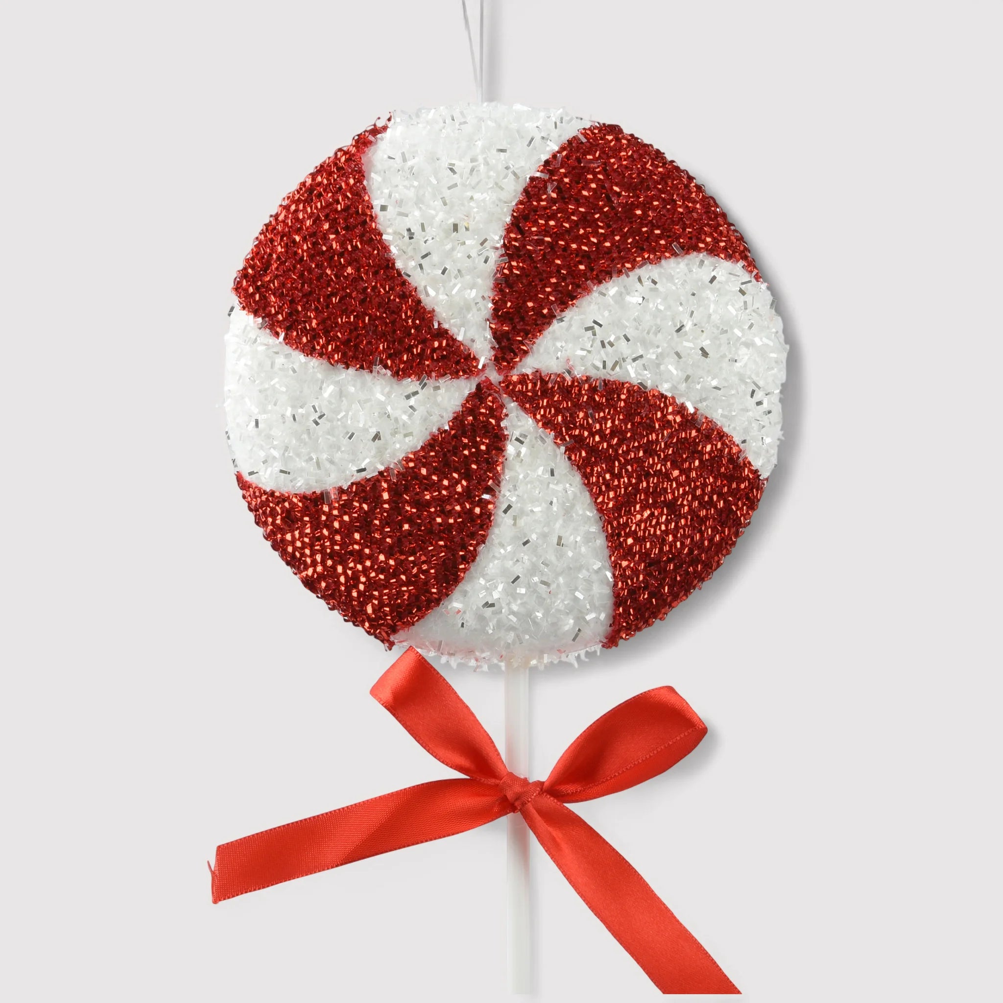 Dafte - 2 addobbi bianco e rosso per albero di Natale (2 pezzi)