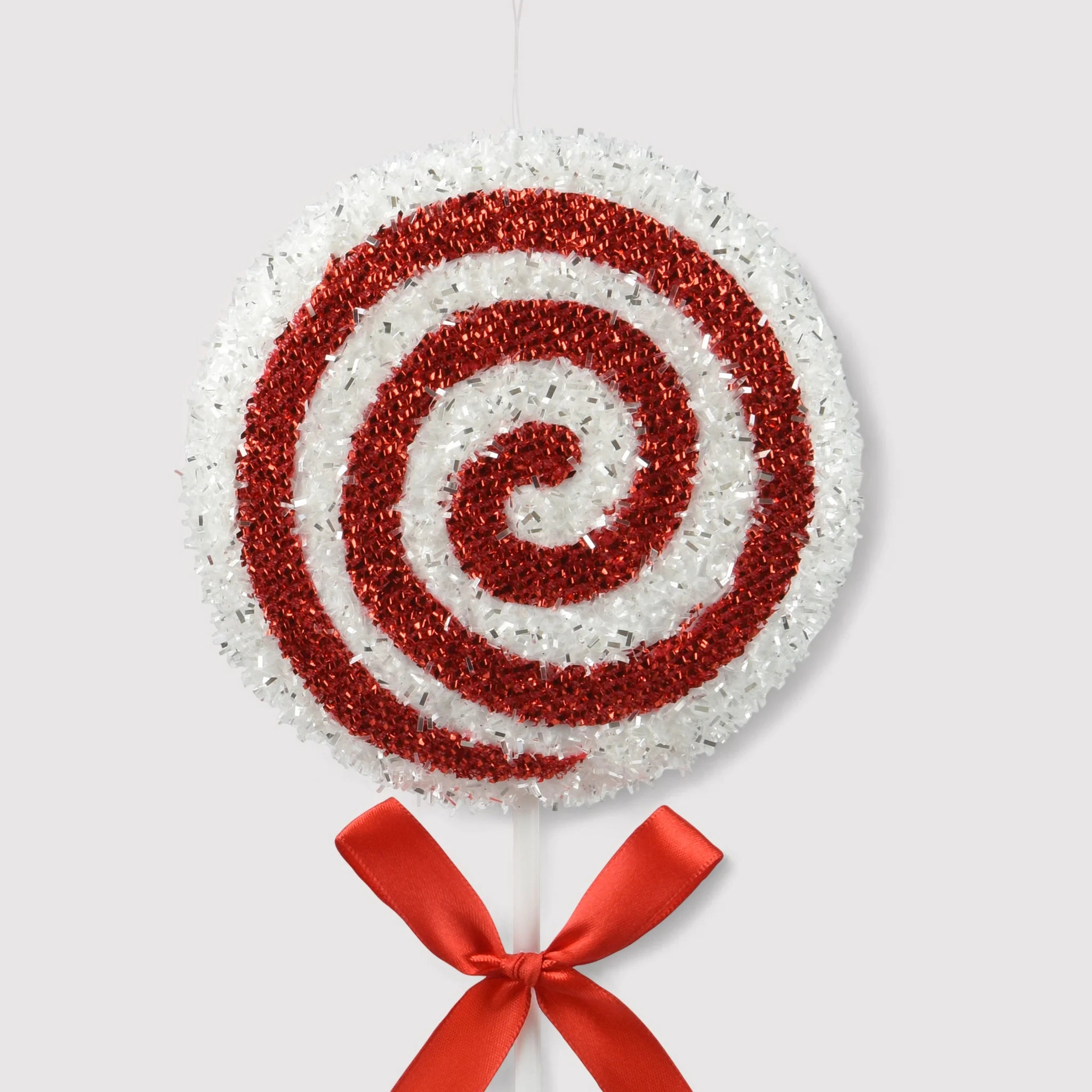 Dafte - 2 addobbi bianco e rosso per albero di Natale (2 pezzi)