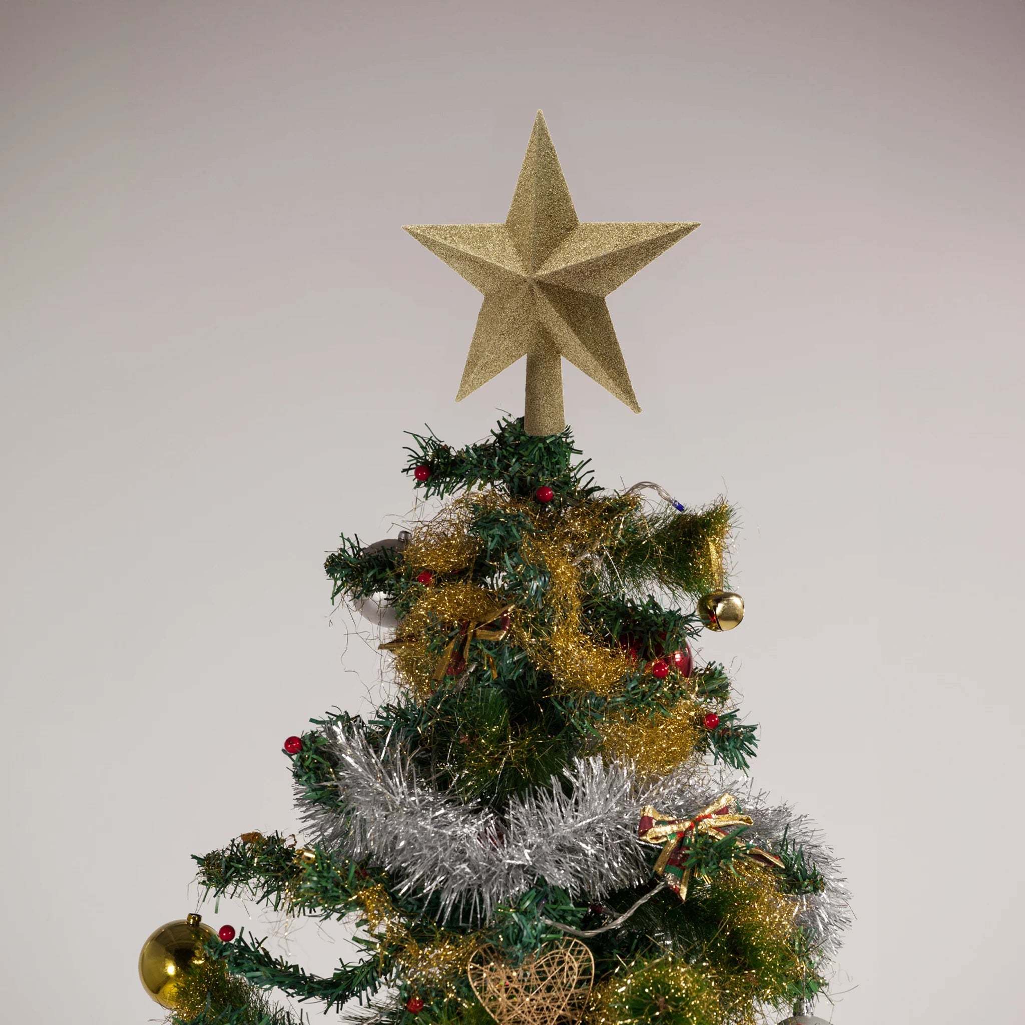 Dakala - Puntale dorato a stella per albero di Natale