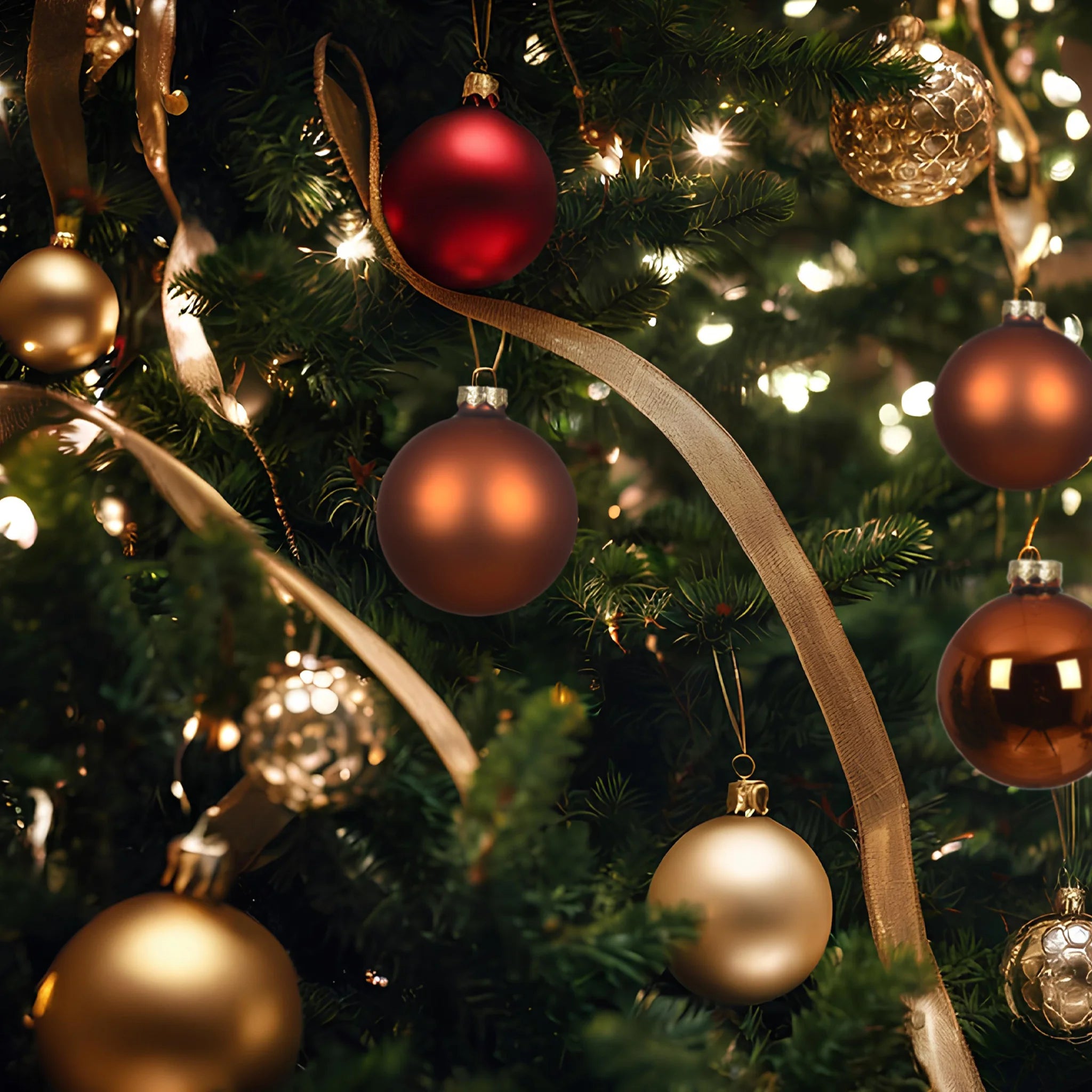 Arbey - Set 16 palline di Natale aracione scuro in vetro