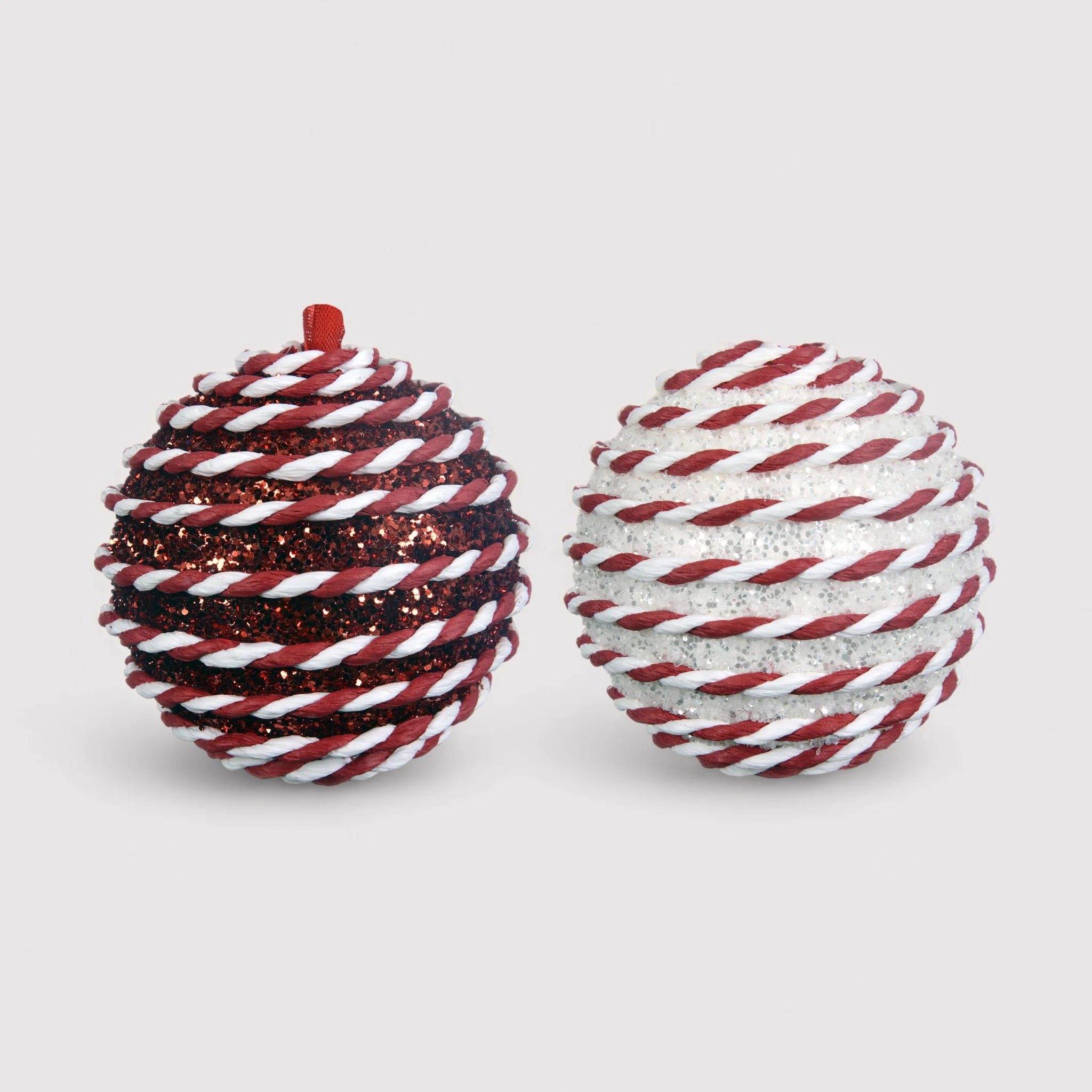 Bayd - Set 2 palline di Natale glitterate per albero