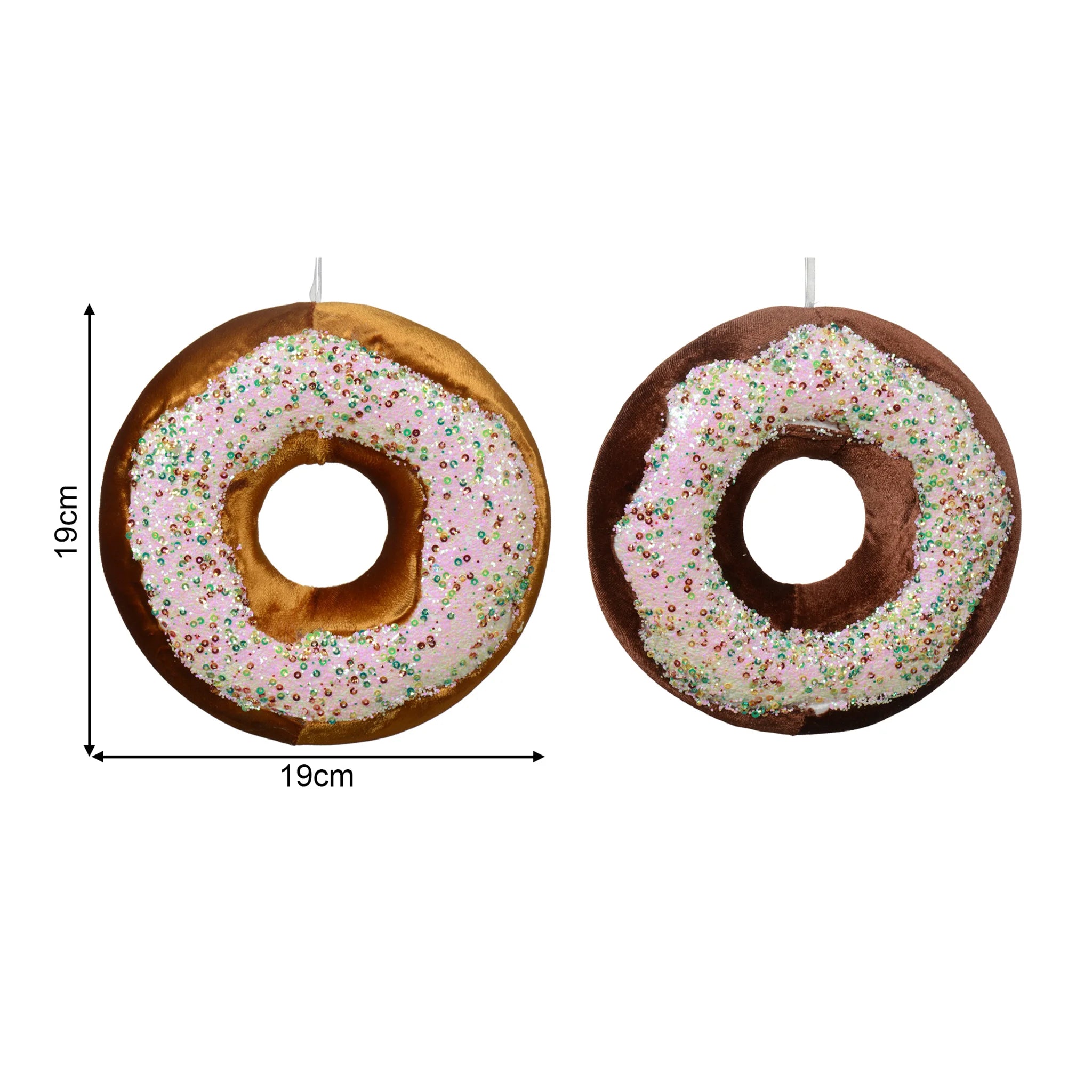 Tagete - 2 pendenti a forma di ciambella per albero di Natale