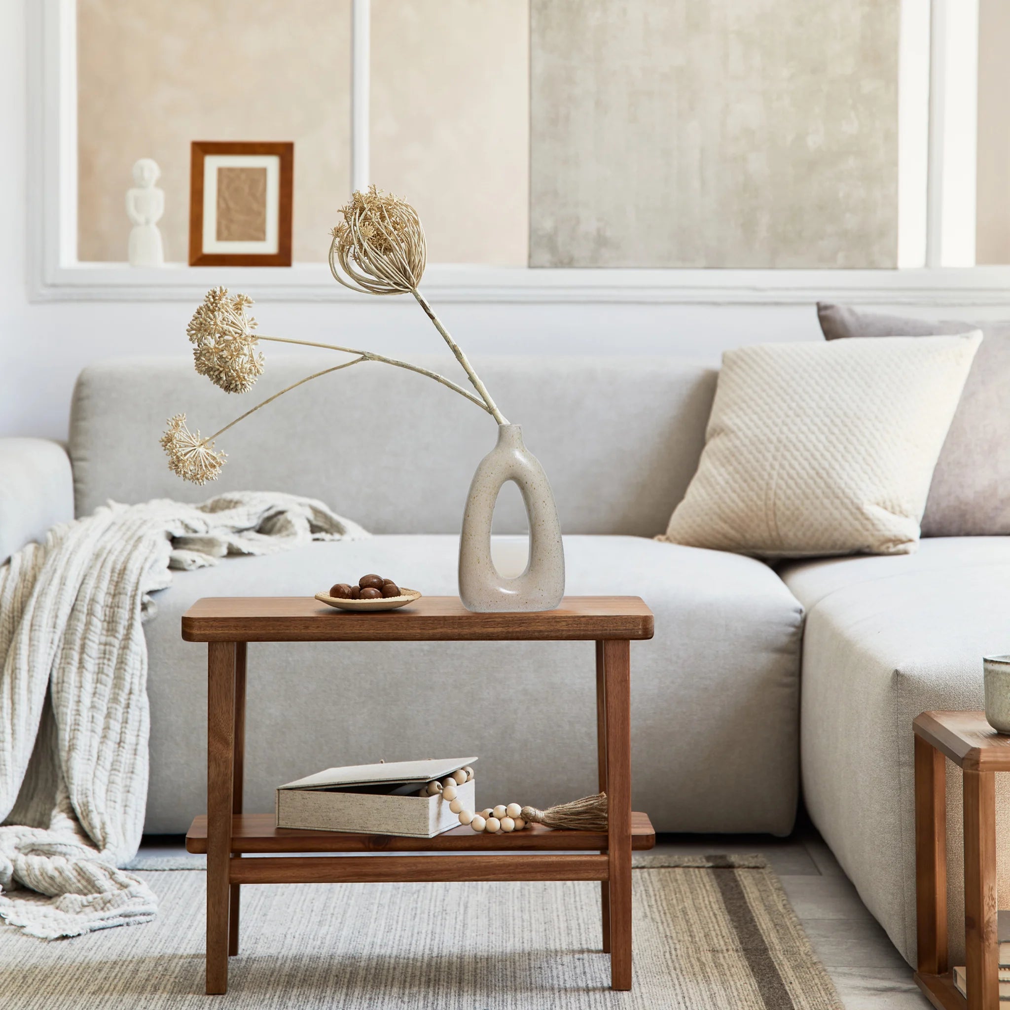 Ziran - Vaso decorativo dal design moderno bianco sporco