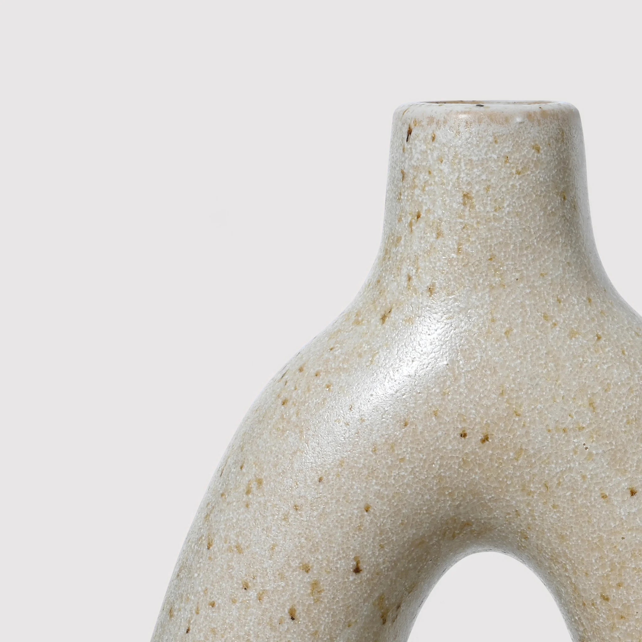 Ziran - Vaso decorativo dal design moderno bianco sporco