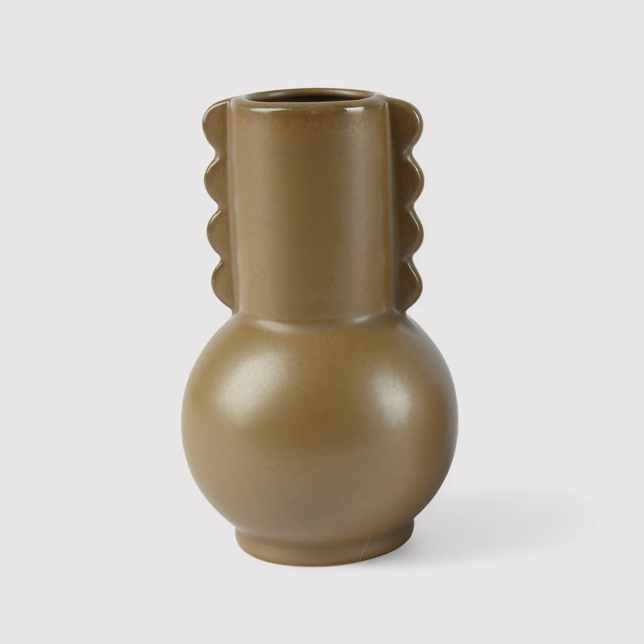 Bubinga - Vaso moderno da centrotavola marrone