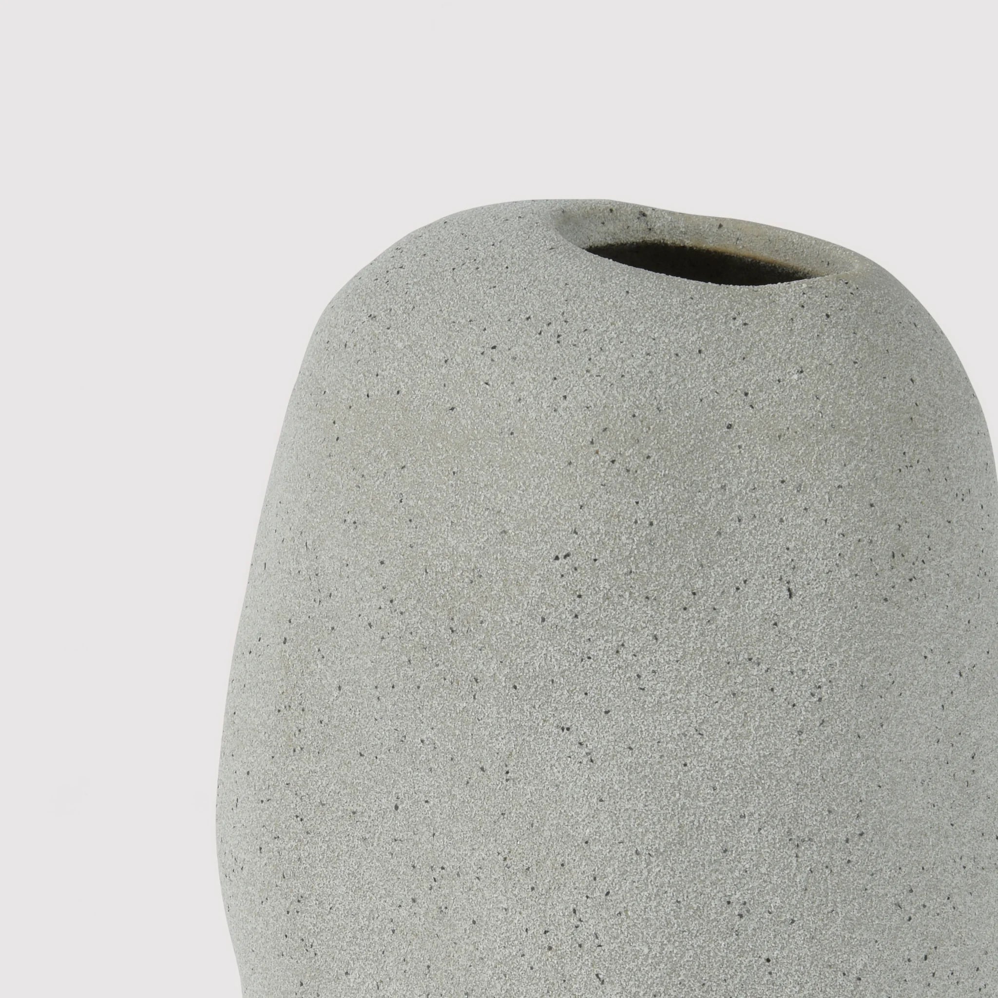 Sagerezia - Vaso alto moderno grigio in gres