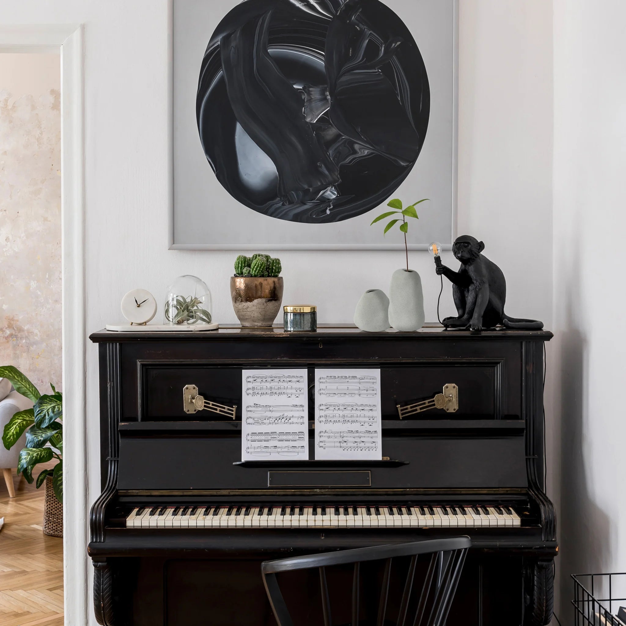 Badayer - Piccolo vaso decorativo da interno grigio in gres