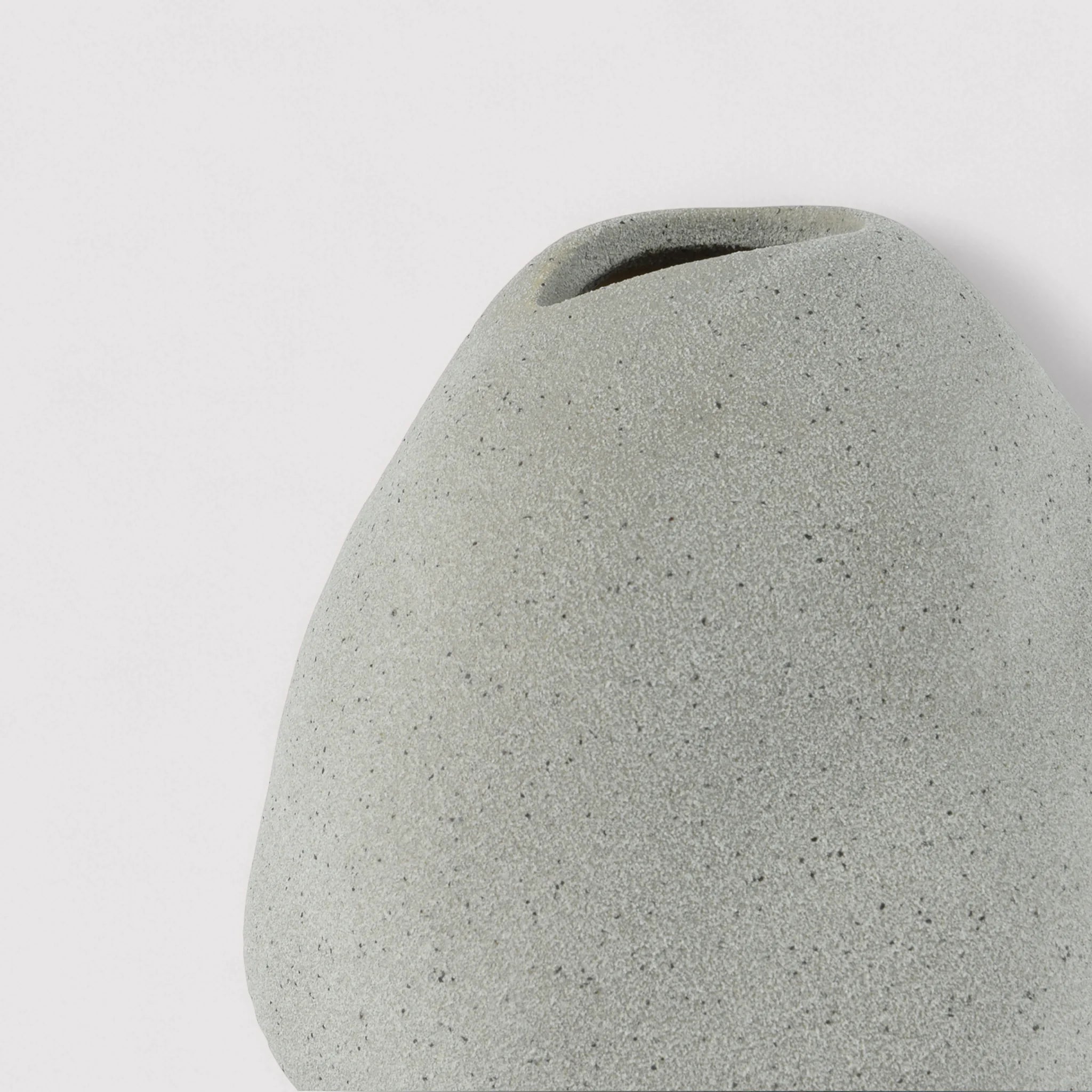 Badayer - Piccolo vaso decorativo da interno grigio in gres