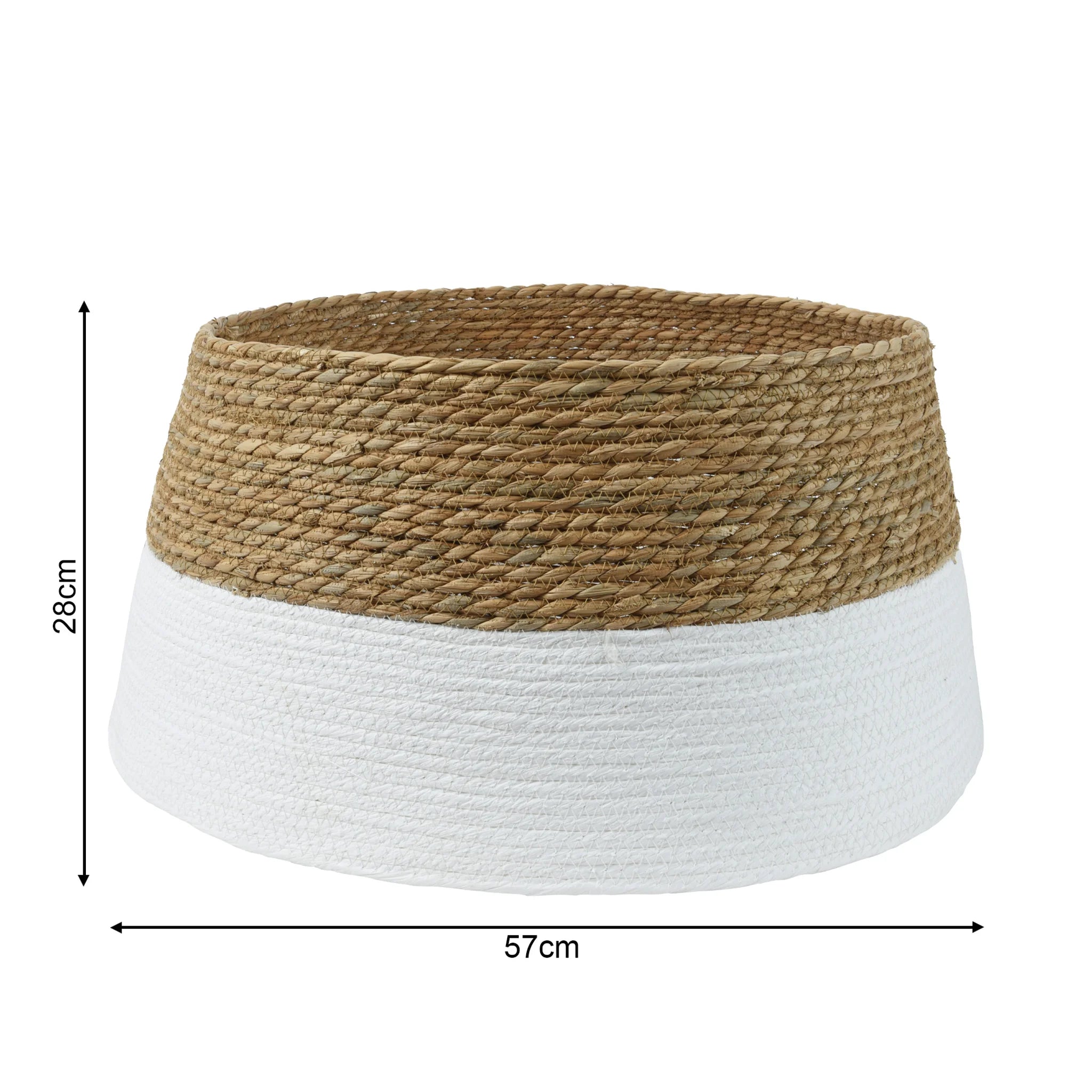 Balang - Gonna per albero di Natale bianca e marrone Ø 57 cm