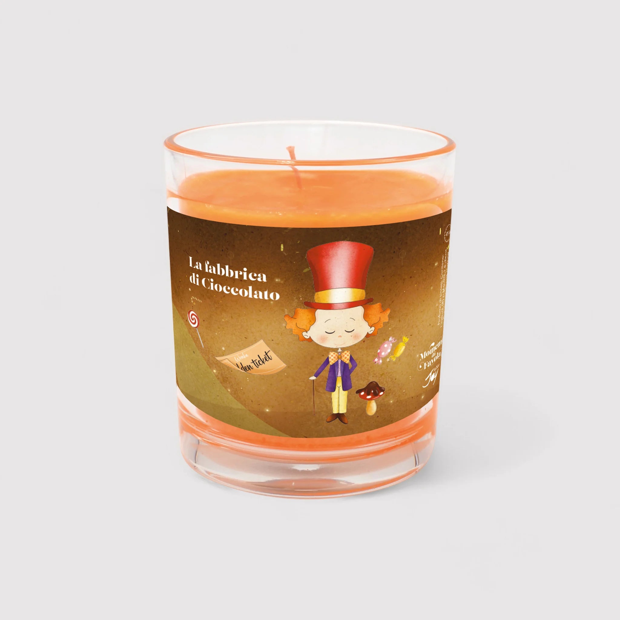 Set tazza e 2 candele profumate fragranza arancia e cannella