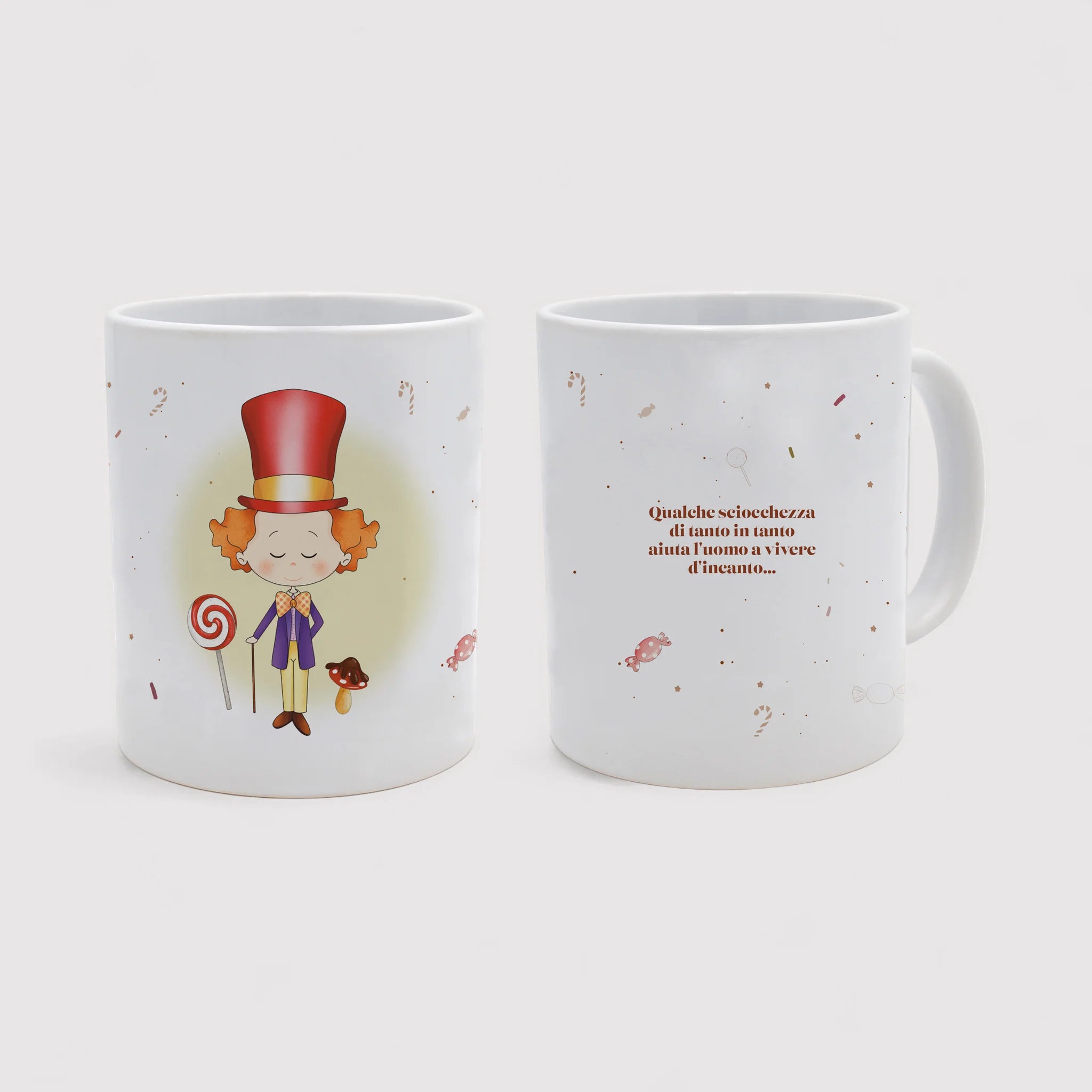 Set tazza e 2 candele profumate fragranza arancia e cannella