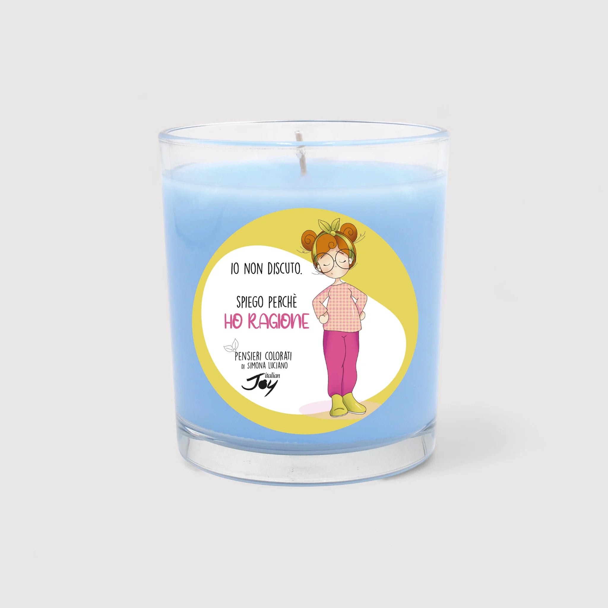 Set 1 tazza decorata e bicchiere con candela fragranza fiori di cotone