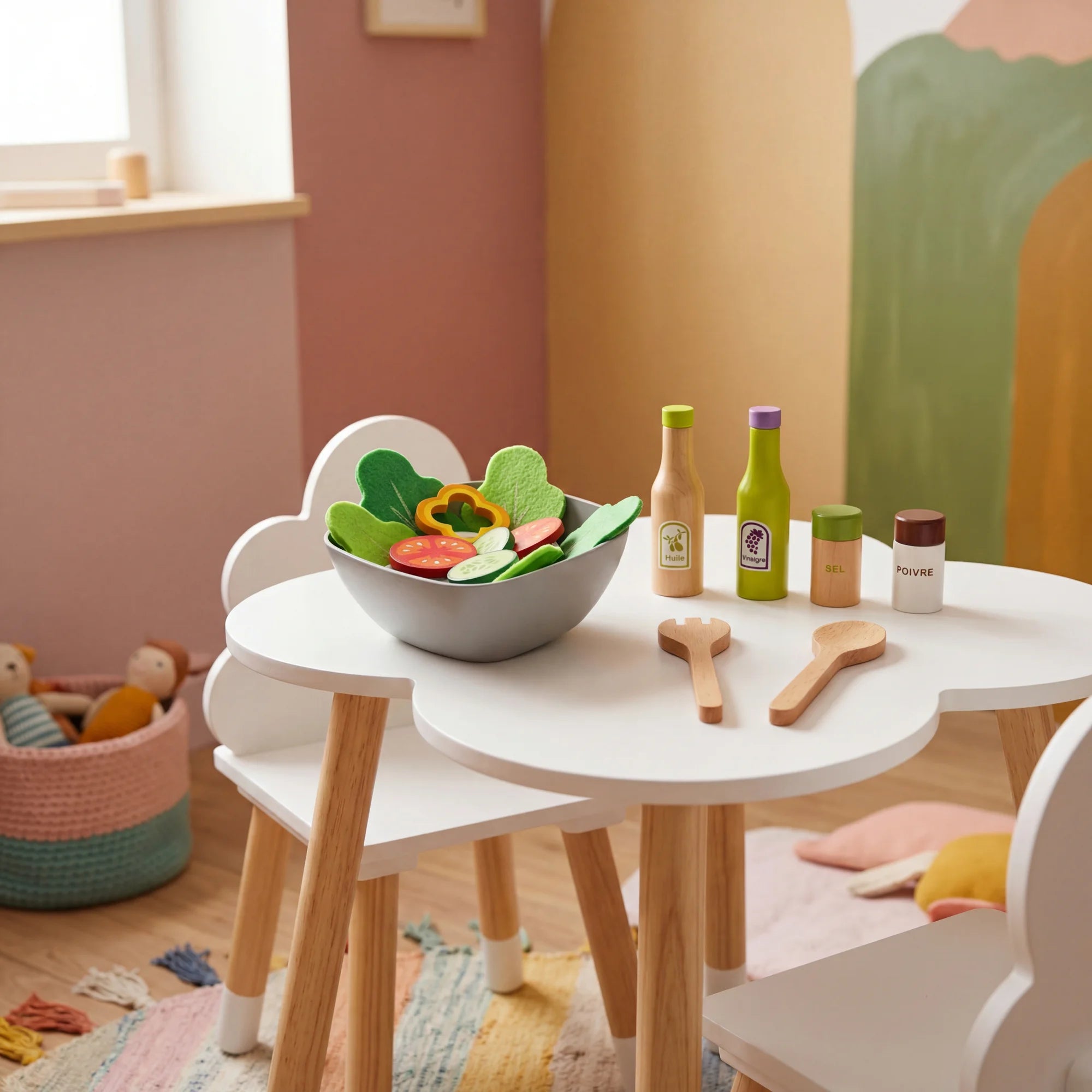 Tanah - Children's toy with wooden salad and accessories