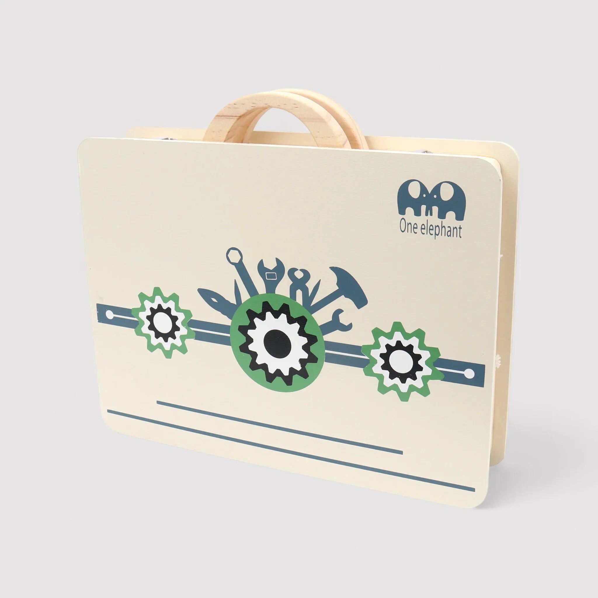 Subeir - Valigetta con attrezzi giocattolo in legno