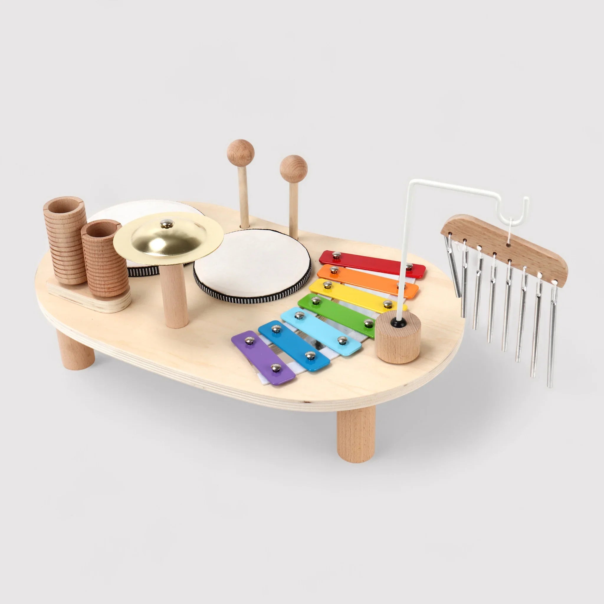 Yaya - Tavoletta con xilofono e tamburelli giocattolo per bambini