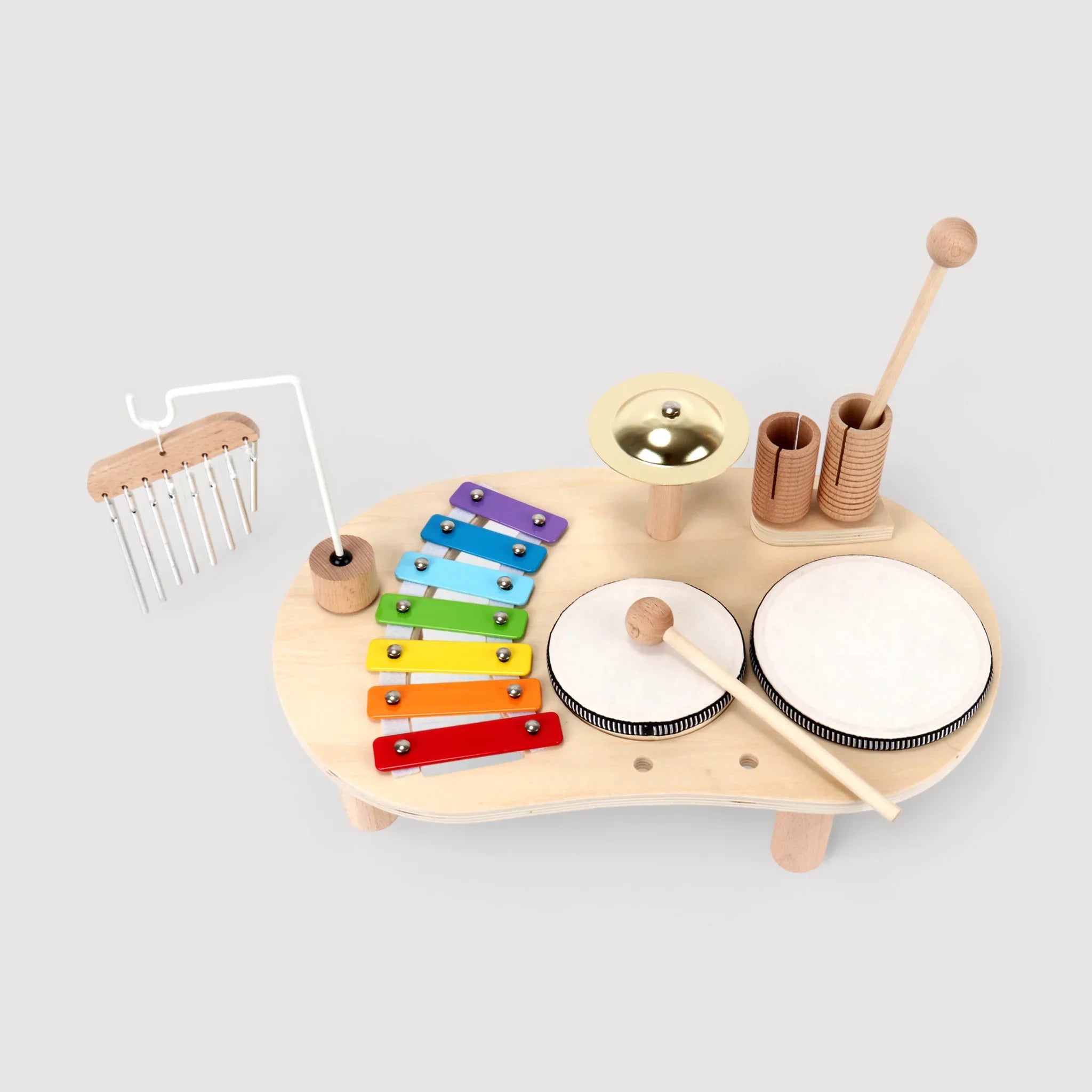 Yaya - Tavoletta con xilofono e tamburelli giocattolo per bambini