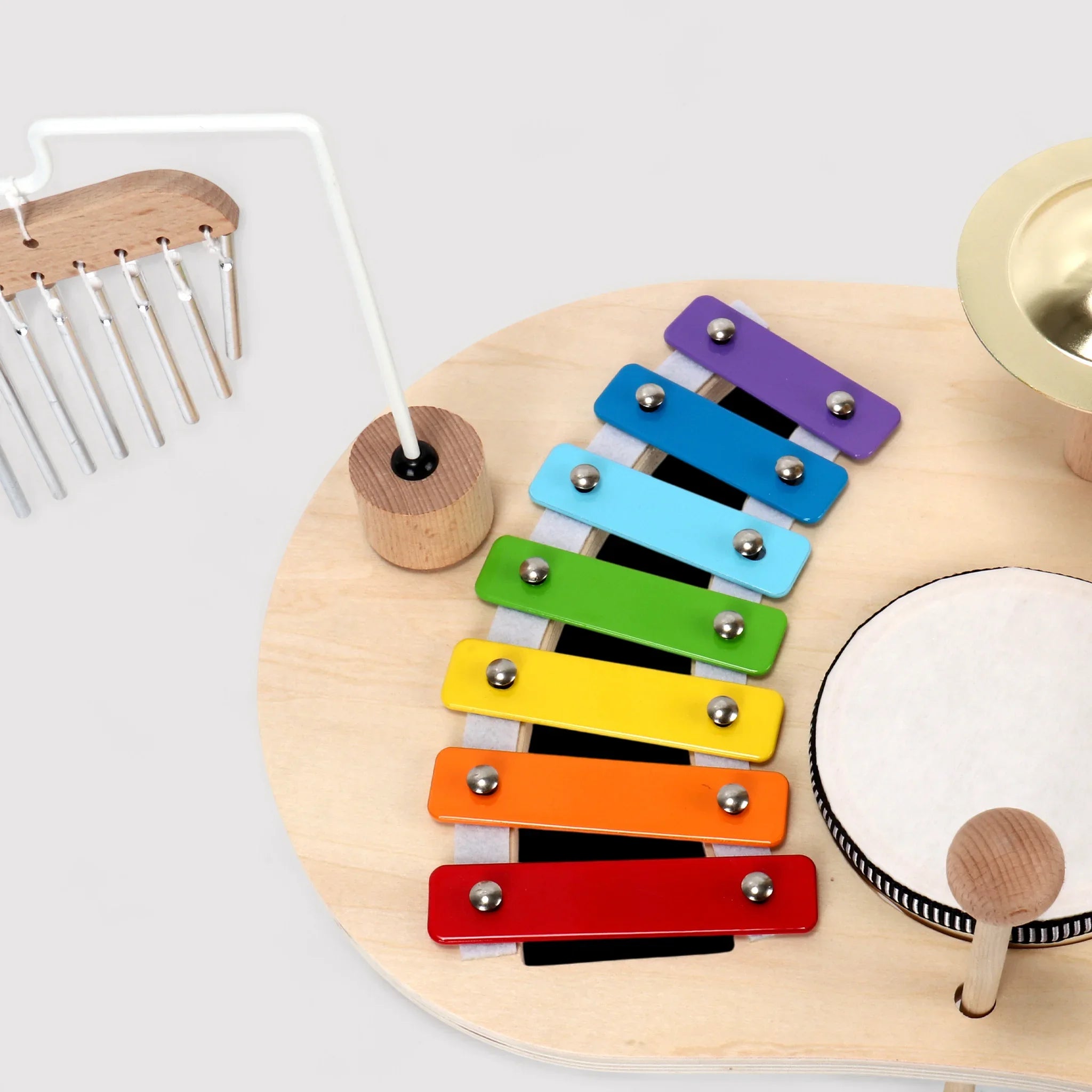 Yaya - Tavoletta con xilofono e tamburelli giocattolo per bambini