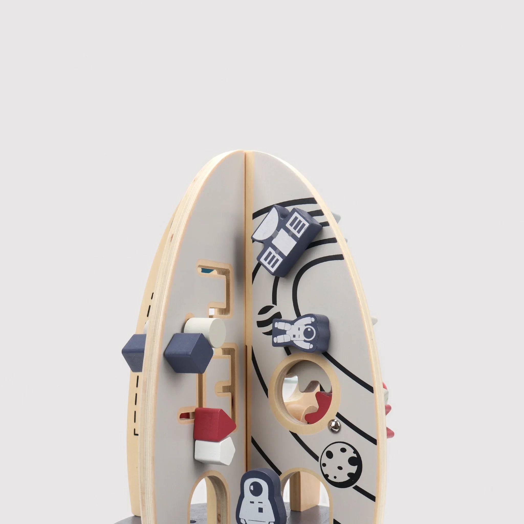 Pimela - Razzo spaziale montessoriano in legno per bambini