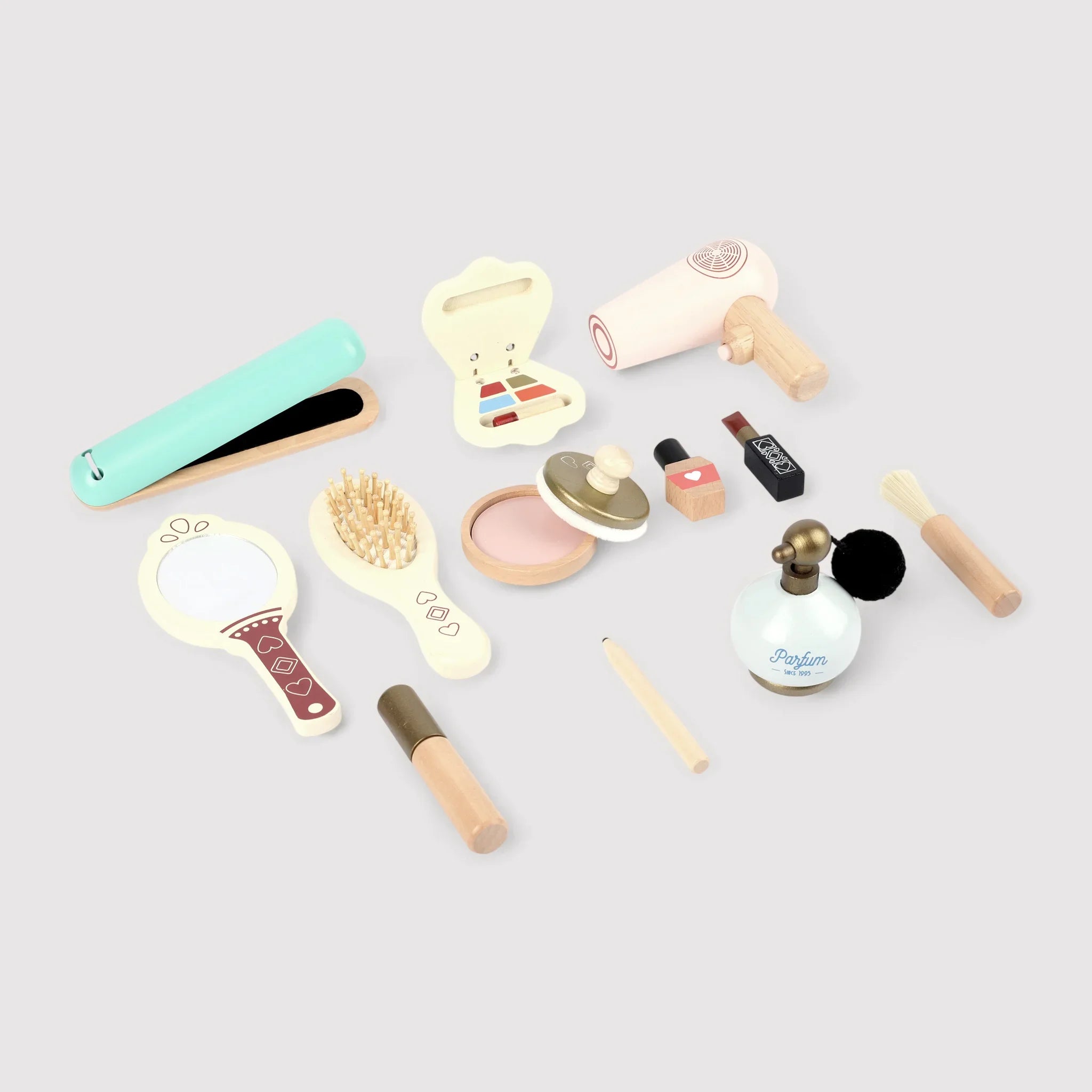 Yirisi - Kit per acconciatura e trucco giocattolo in legno