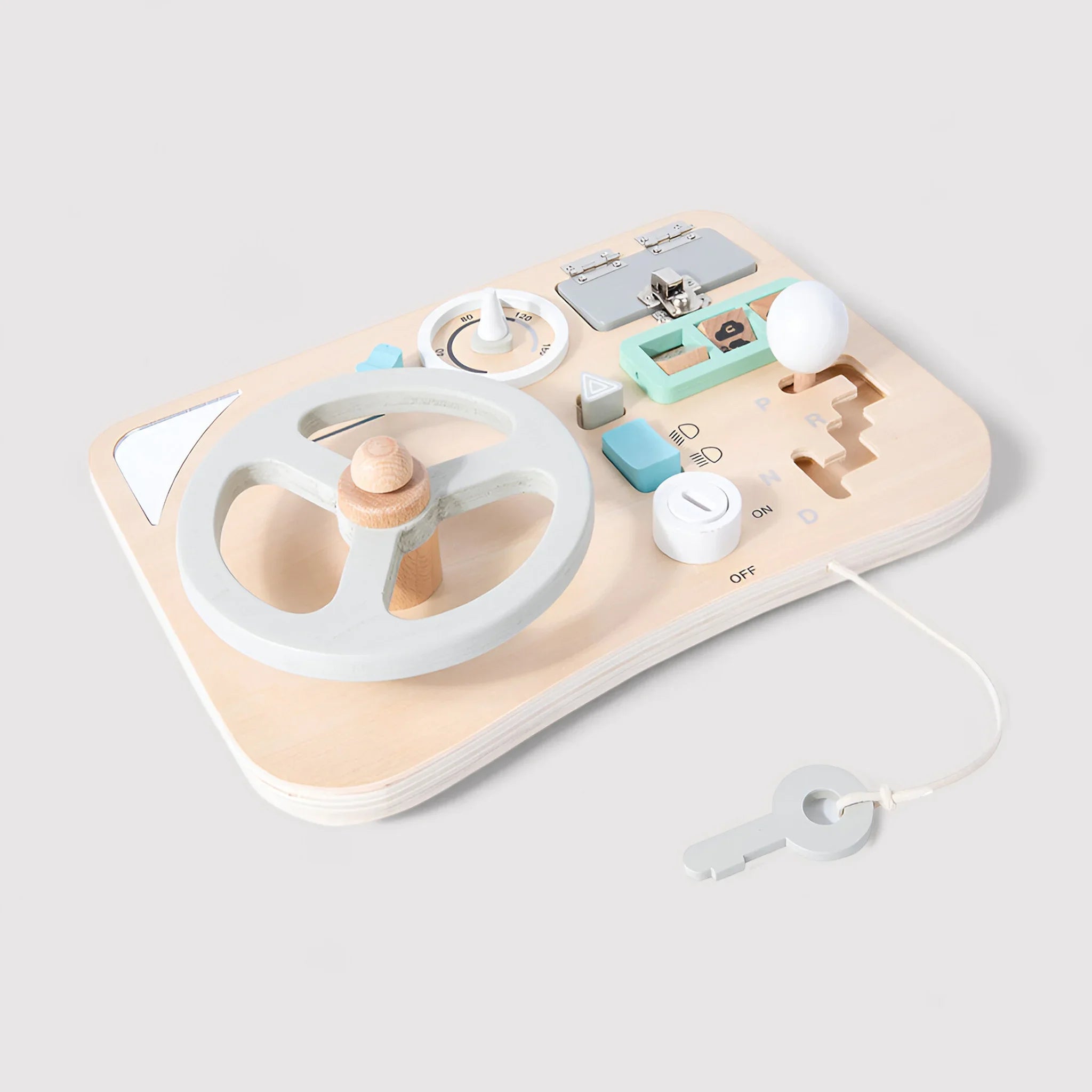 Dembani - Volante giocattolo con cruscotto in legno