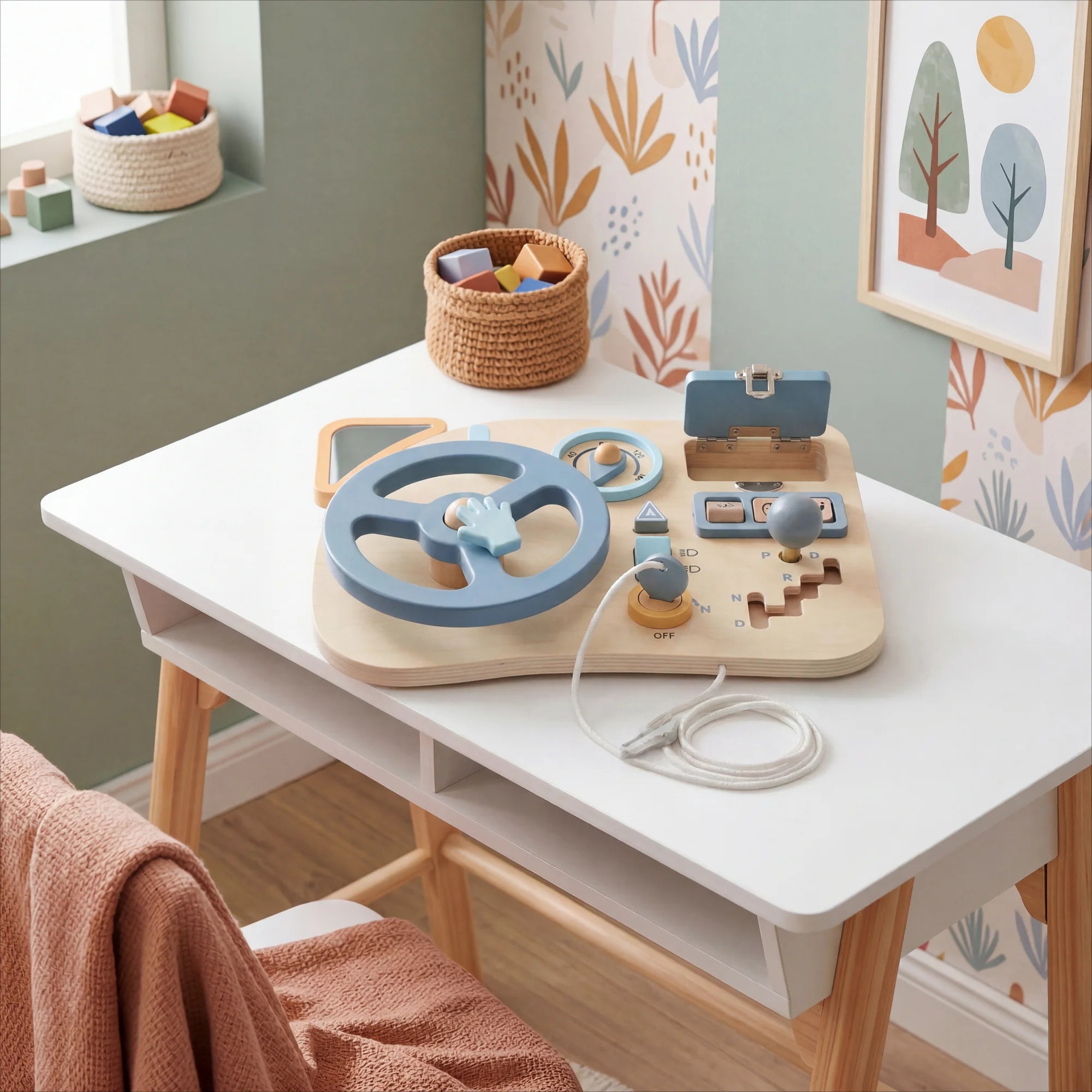 Sobya - Montessori wooden steering wheel for children