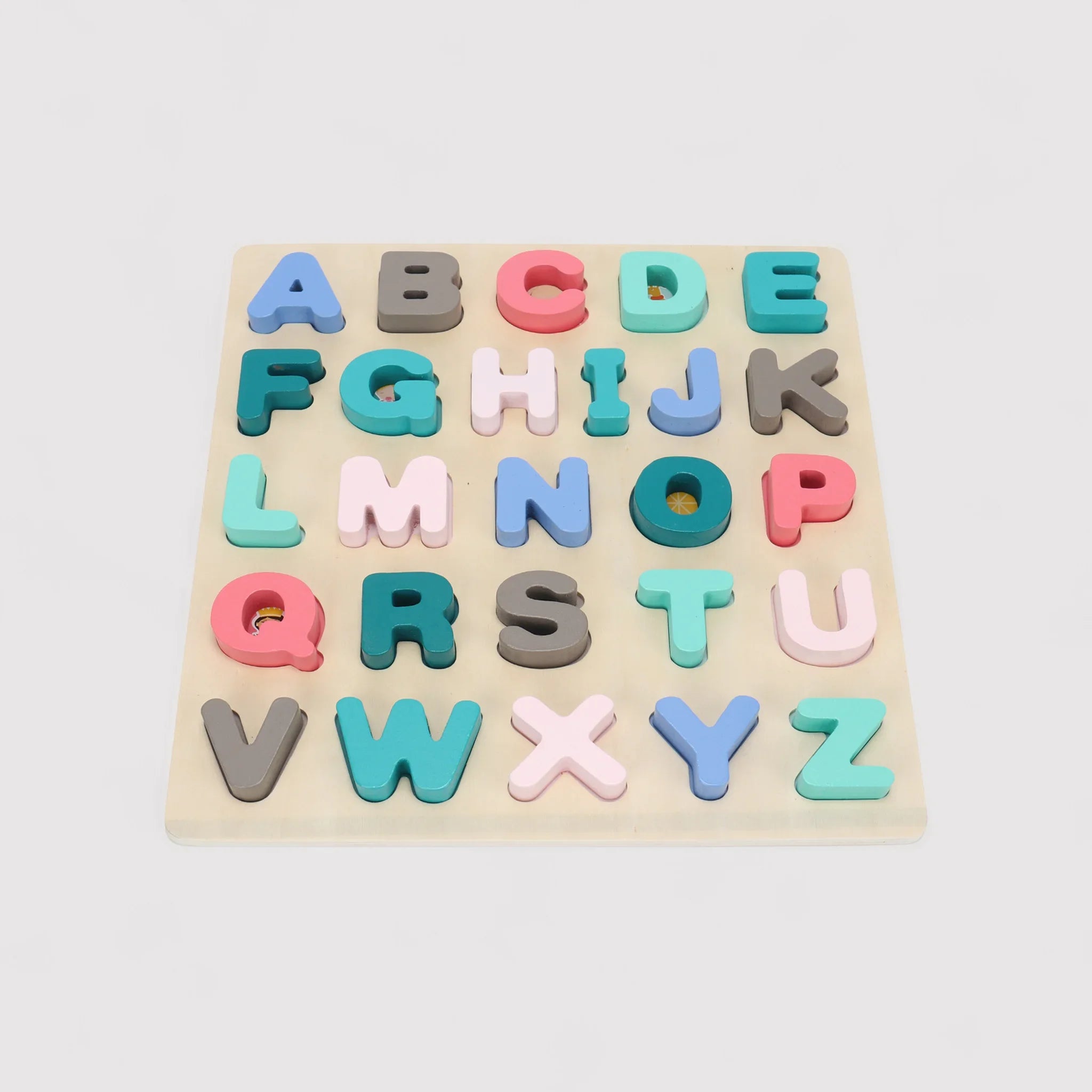 Jambo - Puzzle montessoriano con lettere dell'alfabeto in legno