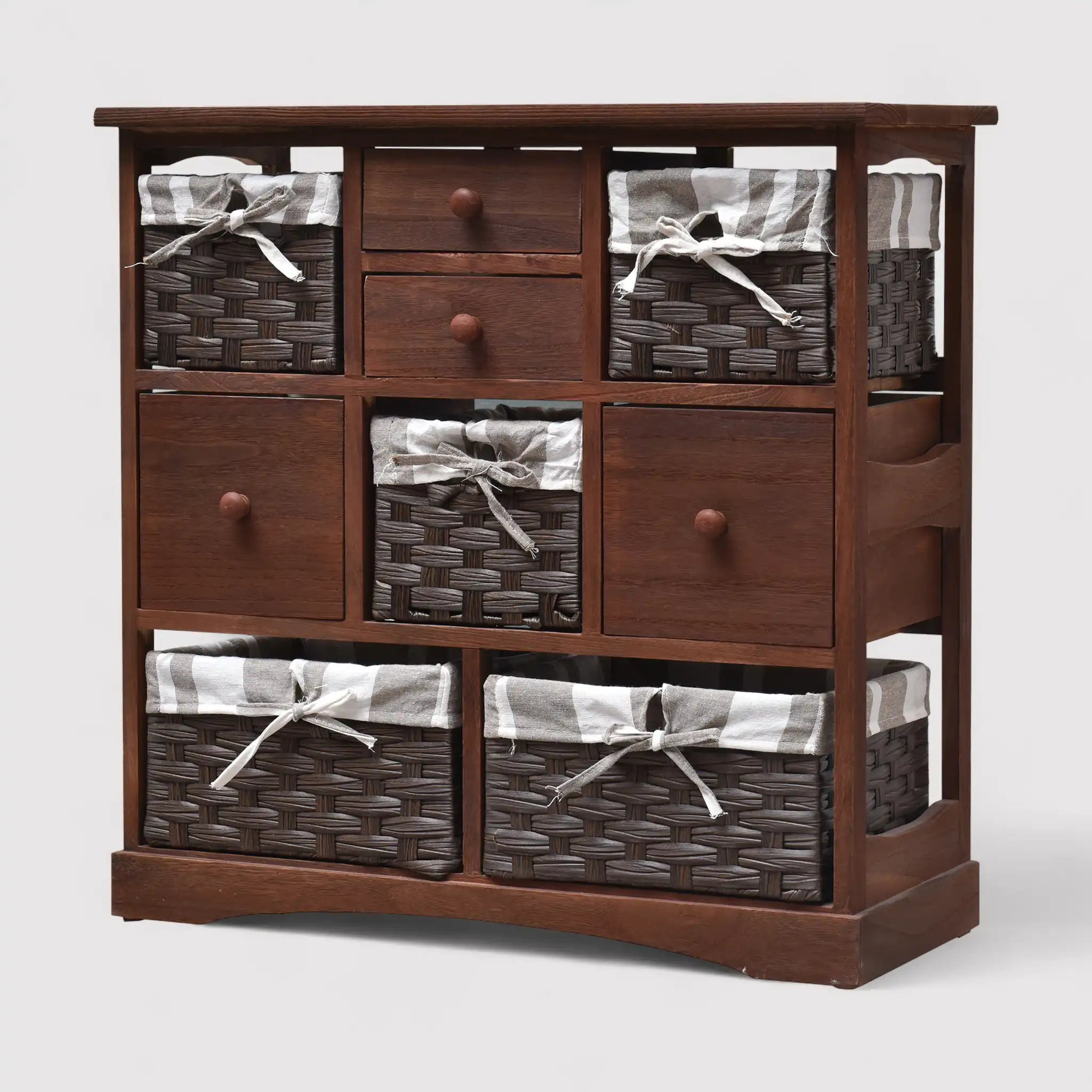 Cicely - Credenza da cucina in stile country con 4 cassetti e 5 cestini