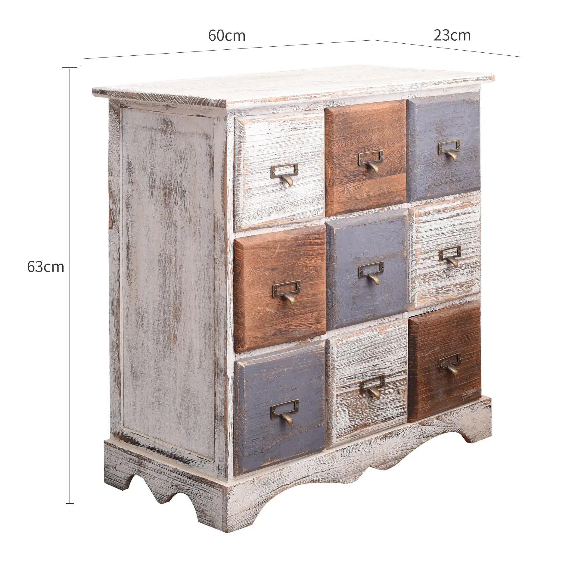 Setaria - Cassettiera multi cassetti in stile vintage