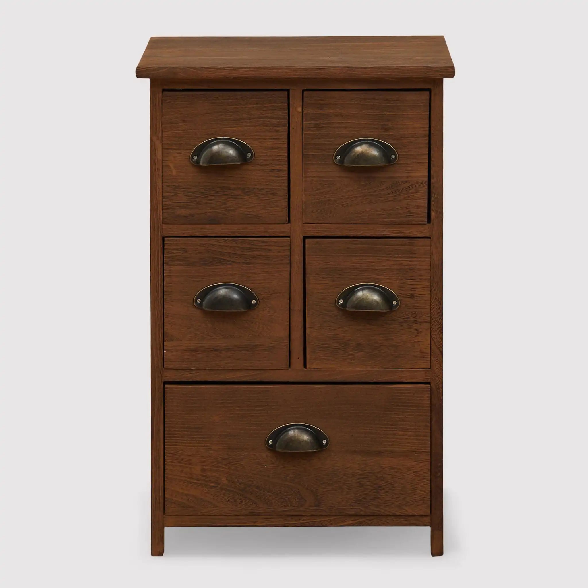 Iris - Cassettiera rustica marrone scuro in stile country