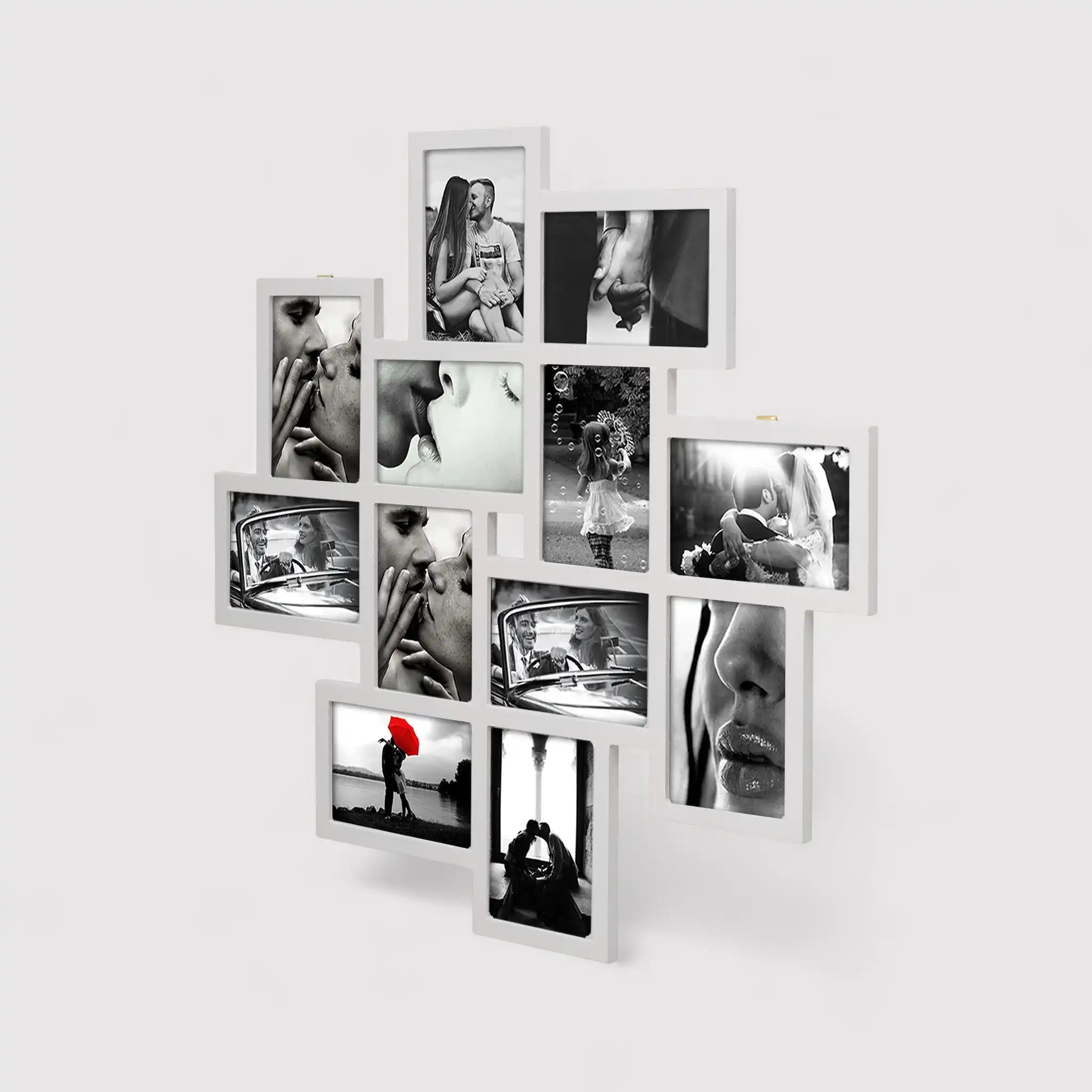 Cadre photo mural mosaïque pour 12 photos