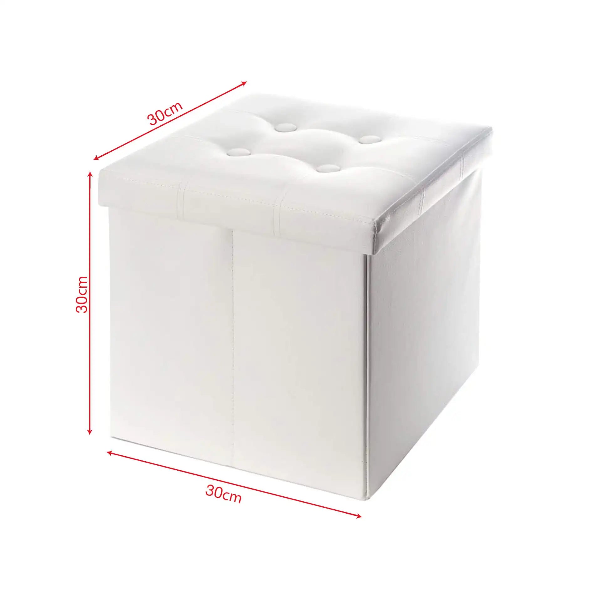 Gelsomino - Pouf bianco contenitore per salotto