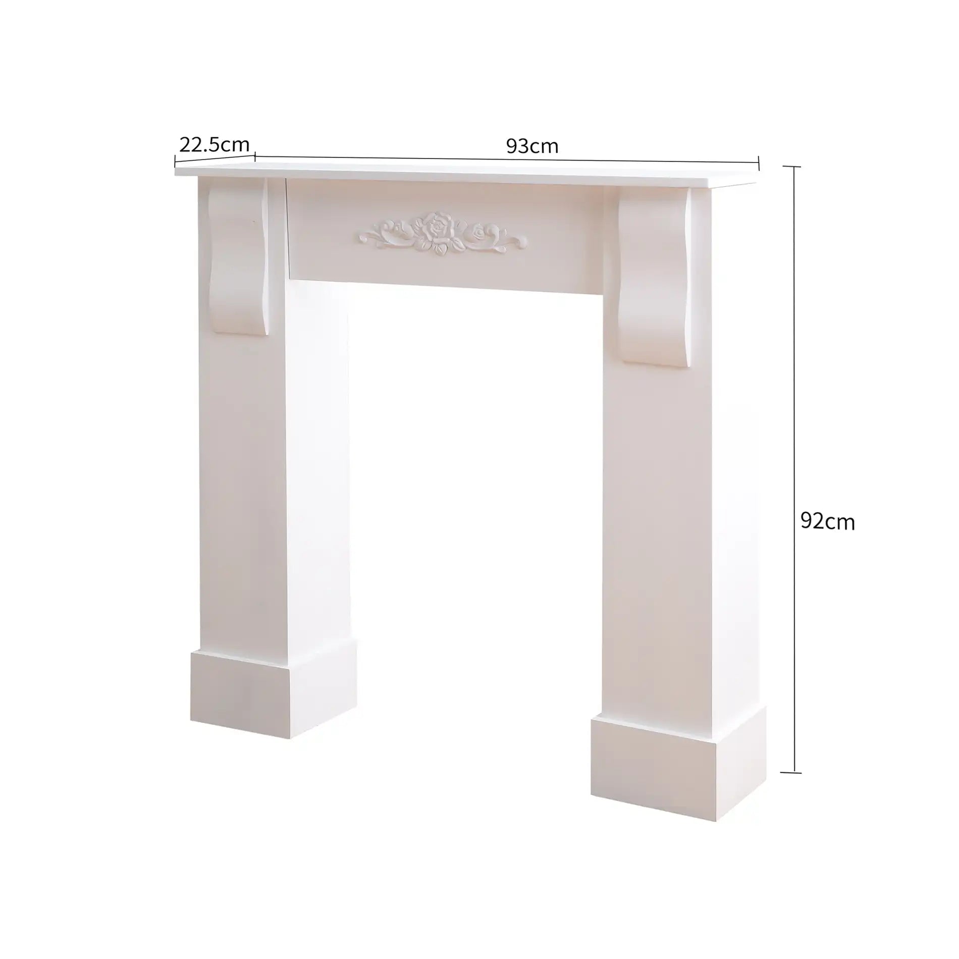 Fiordaliso - Cornice camino bianca con intarsio