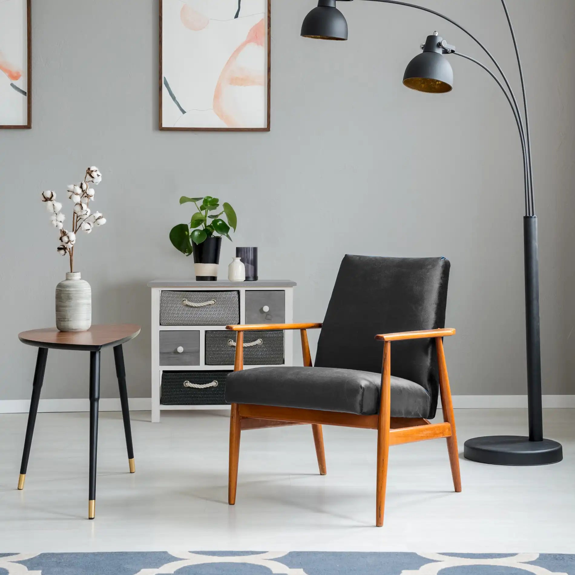 Myrris - Mobiletto da bagno in stile moderno con 6 cassetti