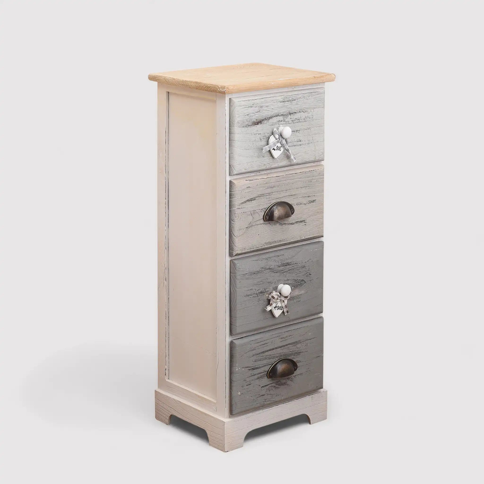 Protea - Piccola cassettiera con 4 cassetti in stile marinaro