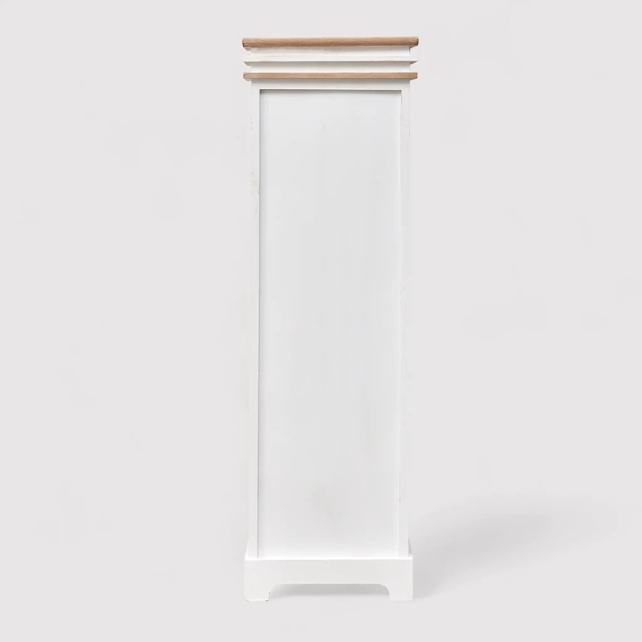 Lavanda - Vetrinetta shabby decorata con scritte con 1 anta e 2 cestini