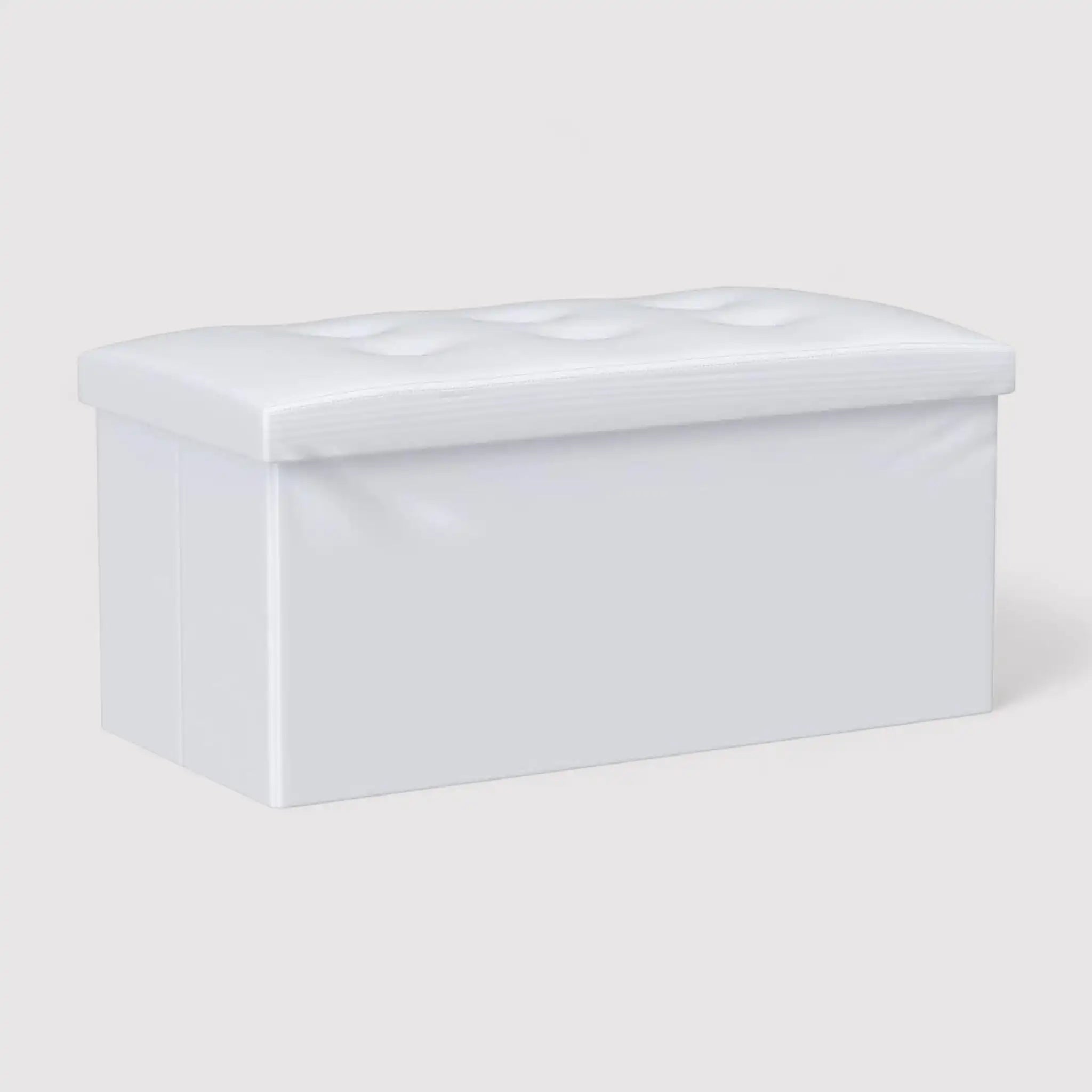 Euforbia - Pouf lungo bianco contenitore e imbottito