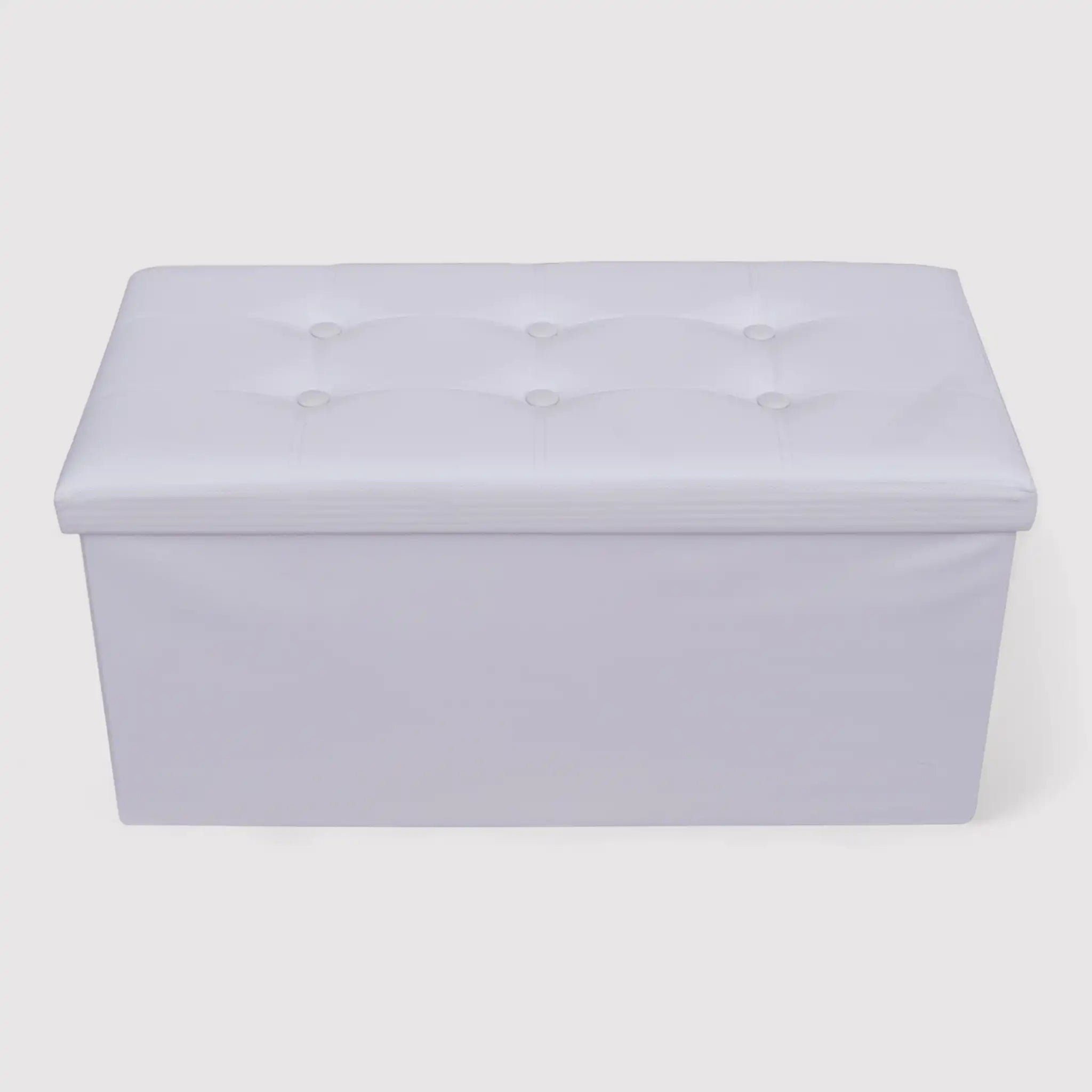 Lavatera - Pouf grigio portaoggetti ecopelle da salotto