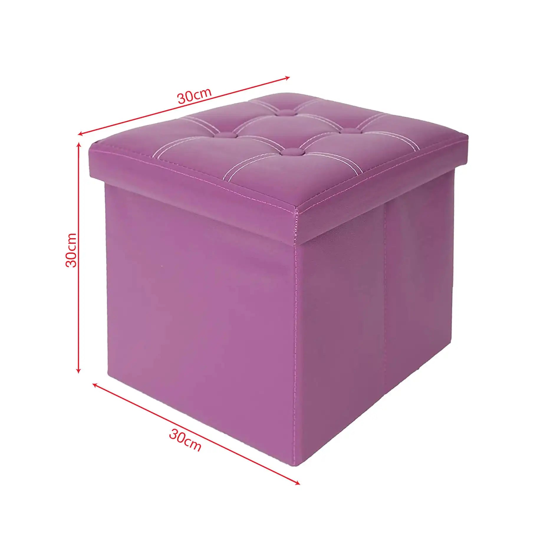 Croco - Pouf viola contenitore a cubo in stile etnico