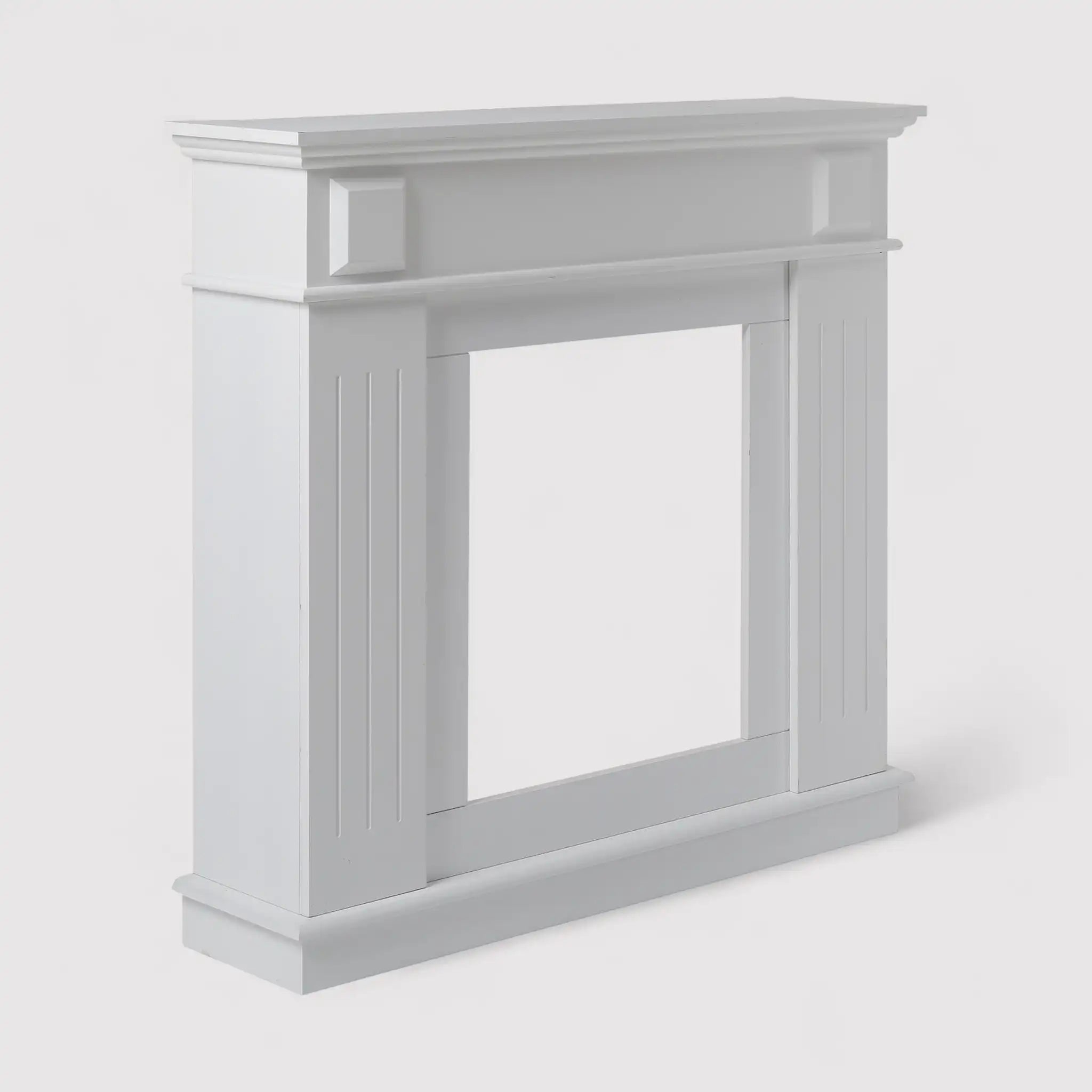 Magnolia - Cornice camino decorativa bianca classica