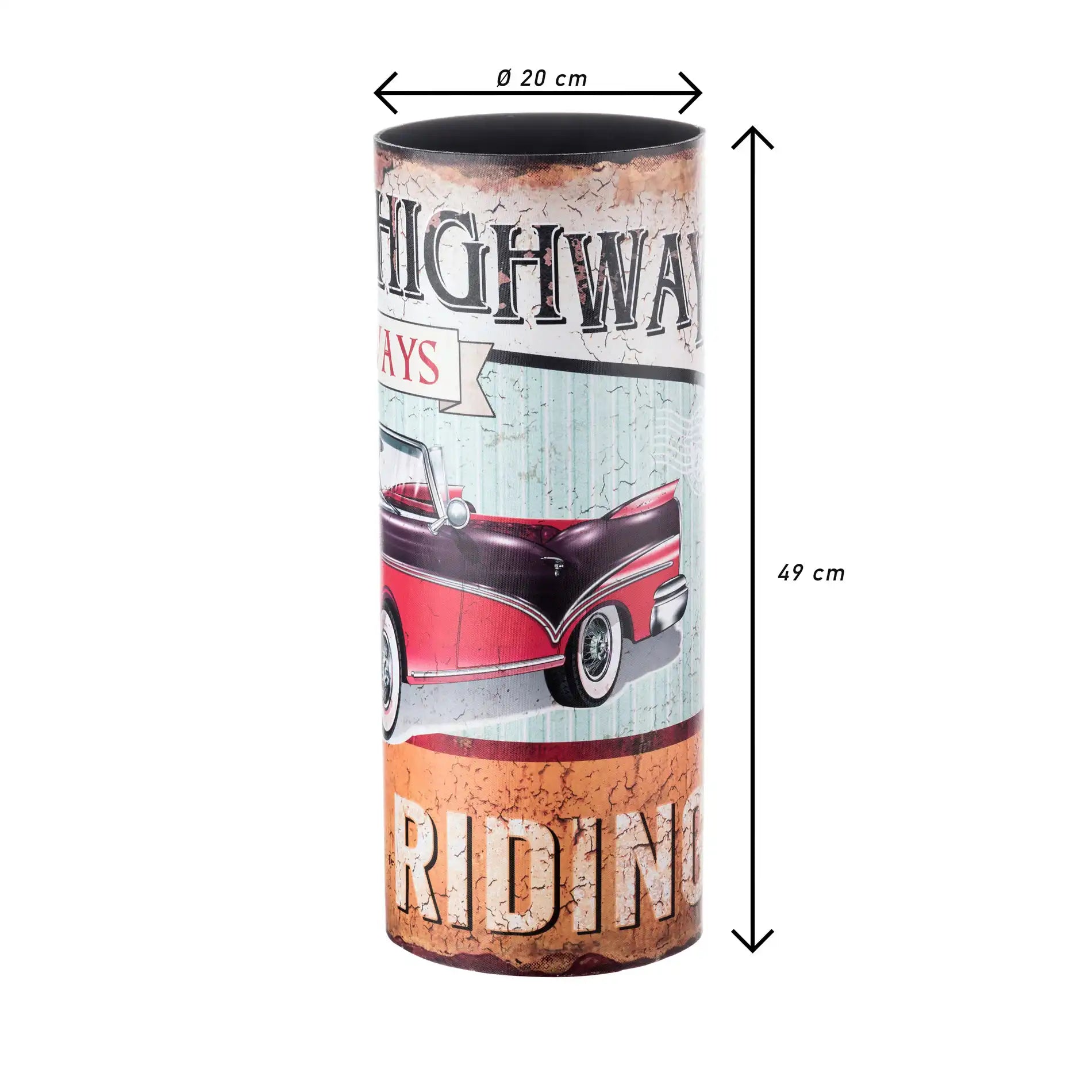 Ceropegia - Portaombrelli tondo con stampa in stile rétro