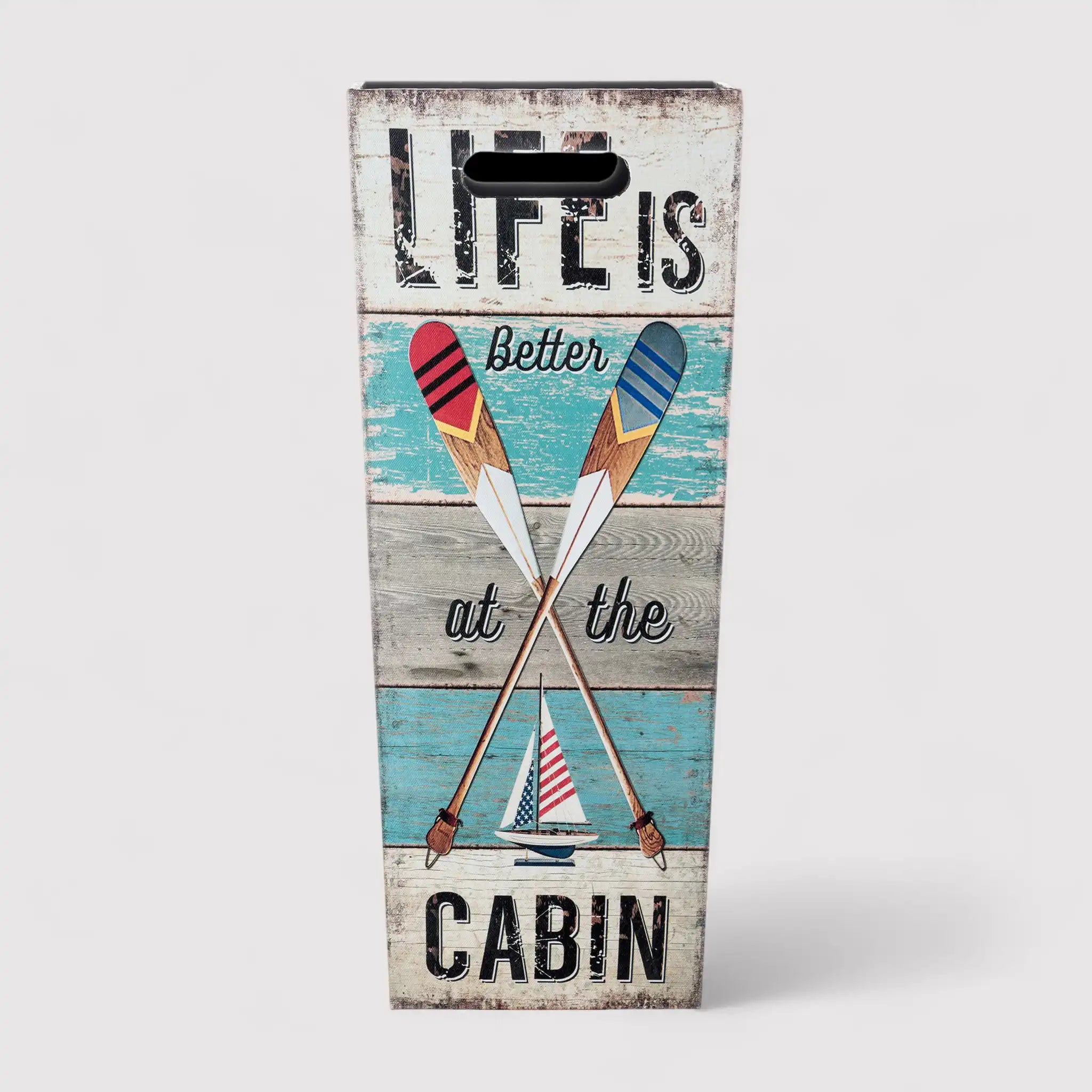 Viperina - Portaombrelli grigio e celeste in stile marinaro