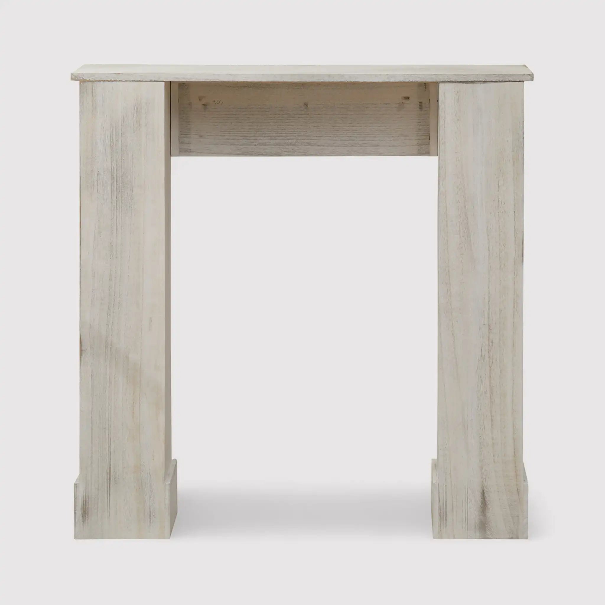 Ailanto - Cornice camino decorativa grigia in stile shabby