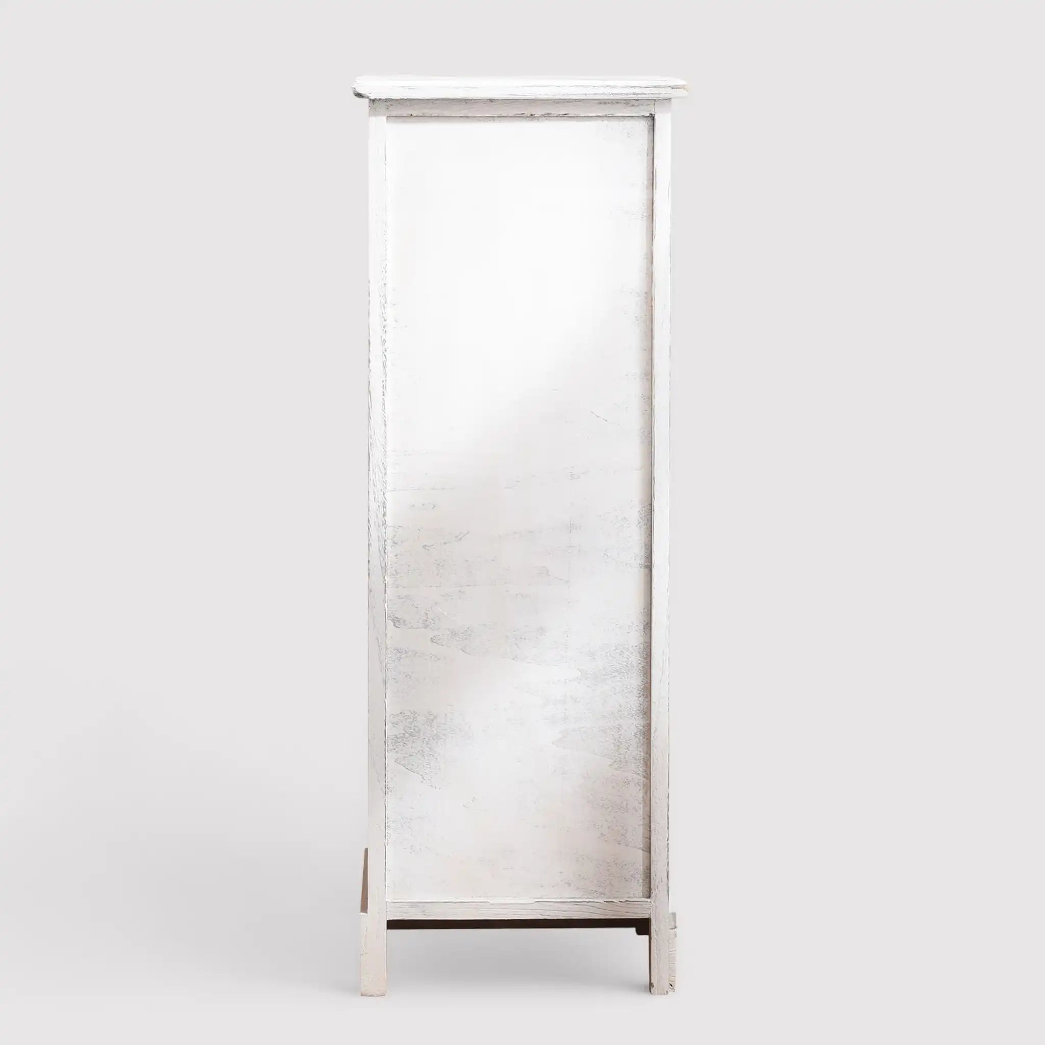 Garam - Cassettiera shabby con 4 cassetti e pomelli retro