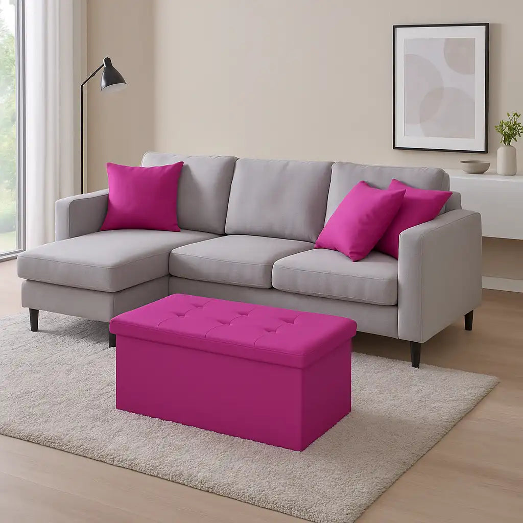 Bardana - Pouf a panca contenitore viola